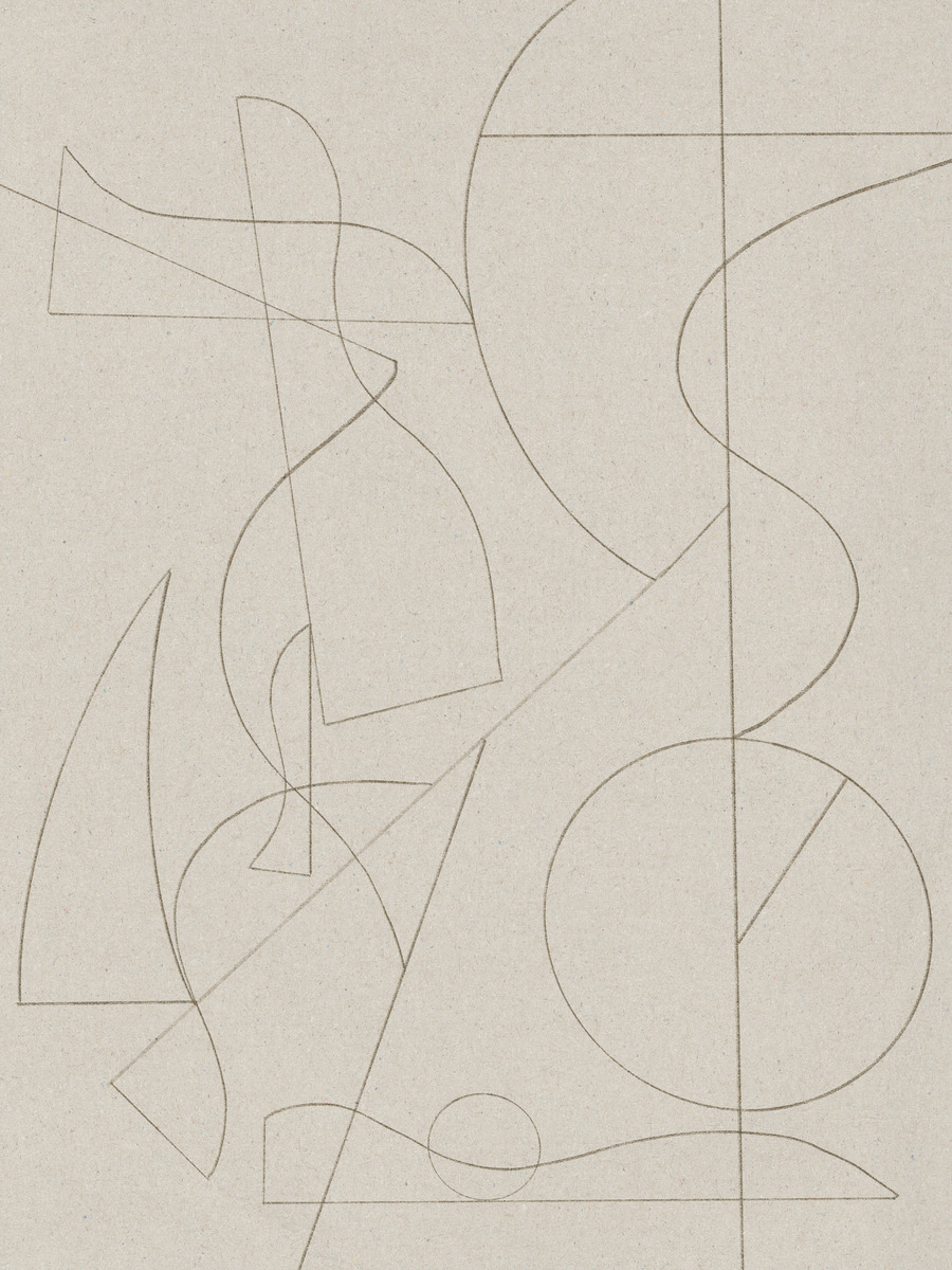 Abstrakte Linien auf einem beigen Hintergrund.