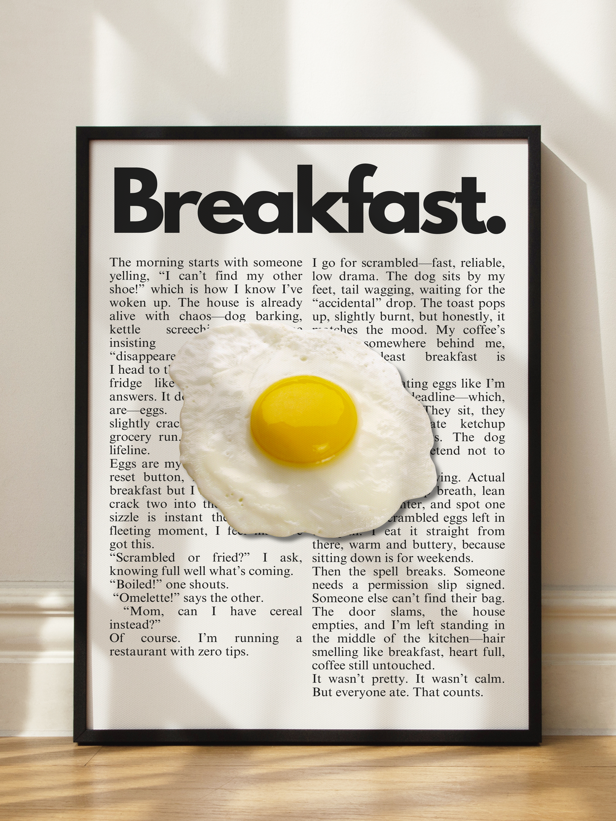 Frühstück Fried Egg Scene Poster