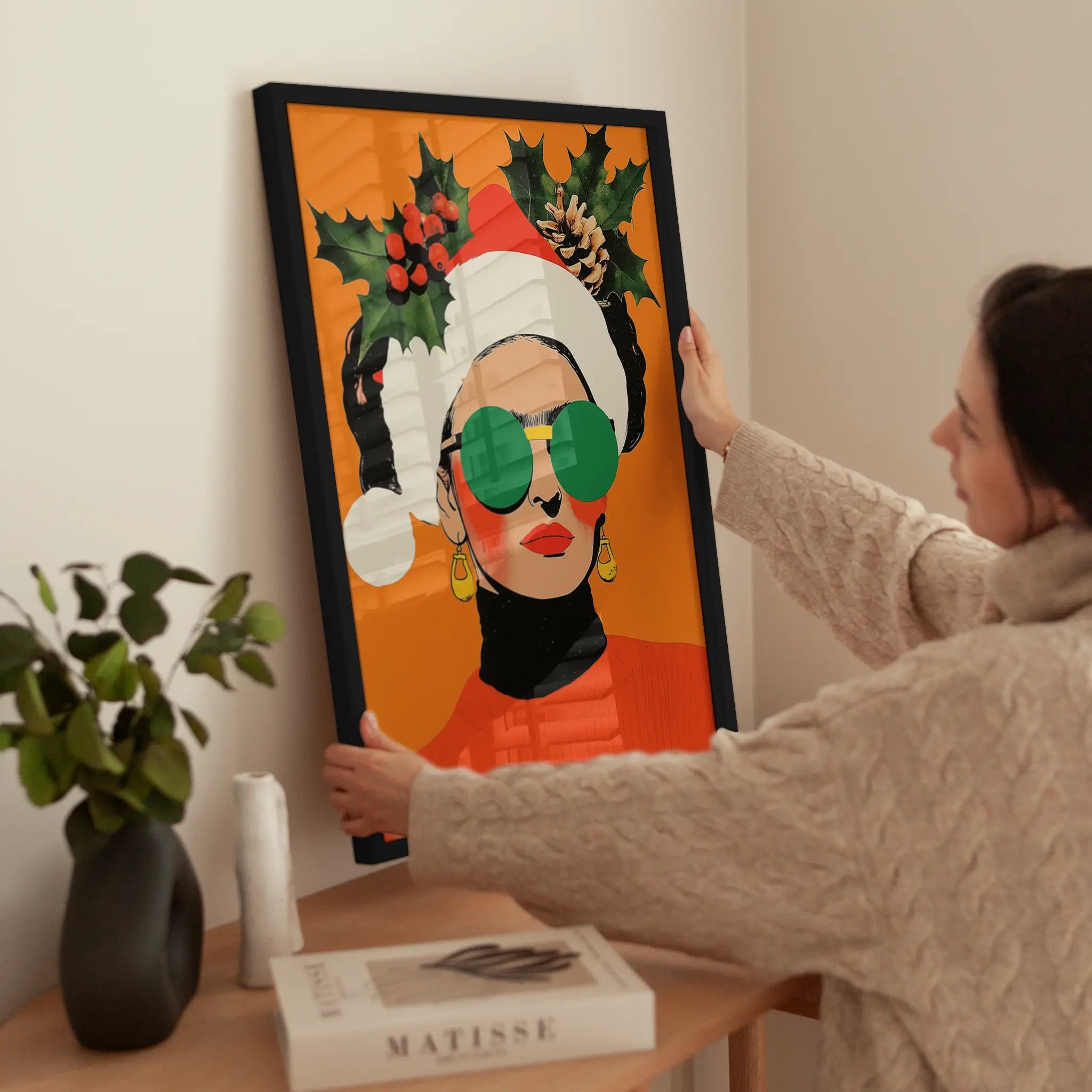 Frida La Navidad wird aufgehängt