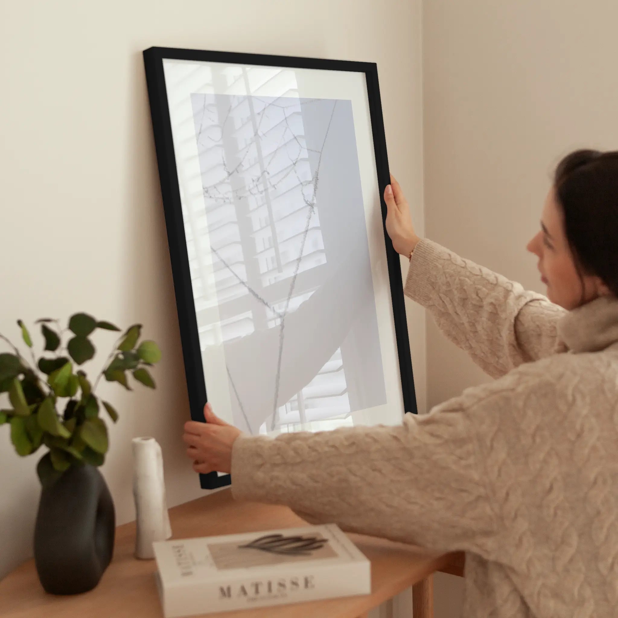 Frosted Web wird aufgehängt