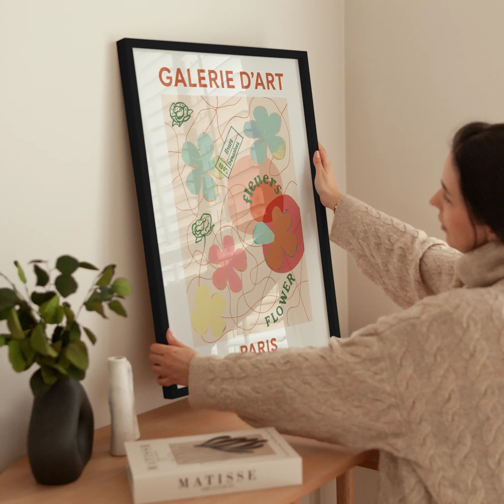 Galerie D'art wird aufgehängt