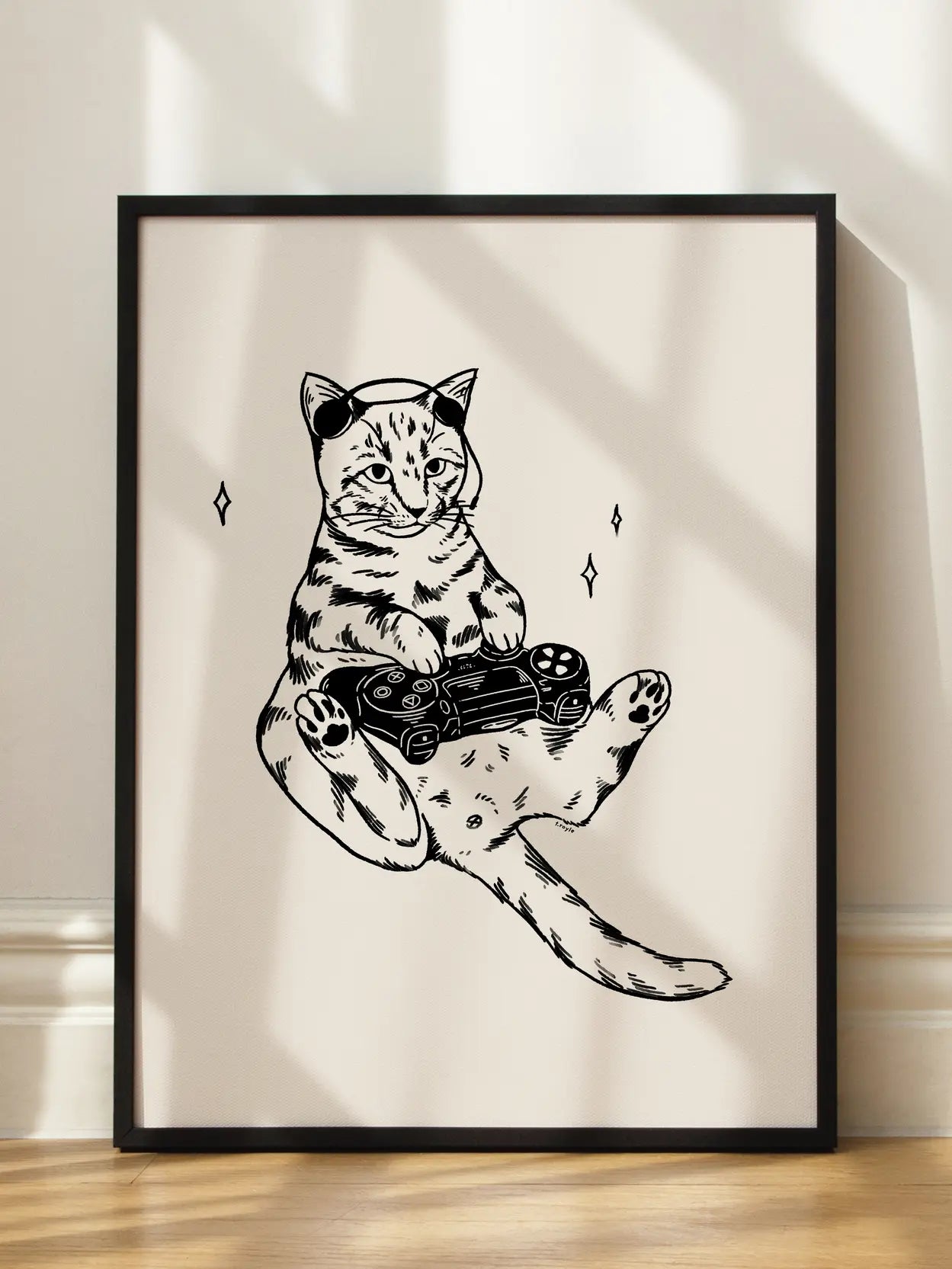 Gamer Cat Poster