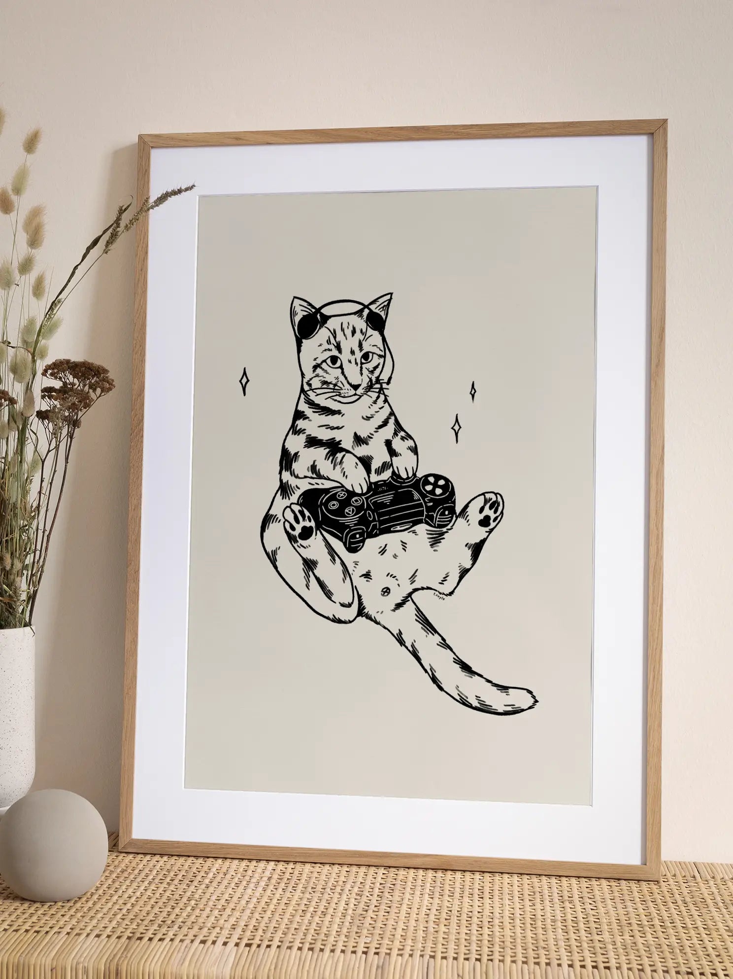 Gamer Cat Poster
