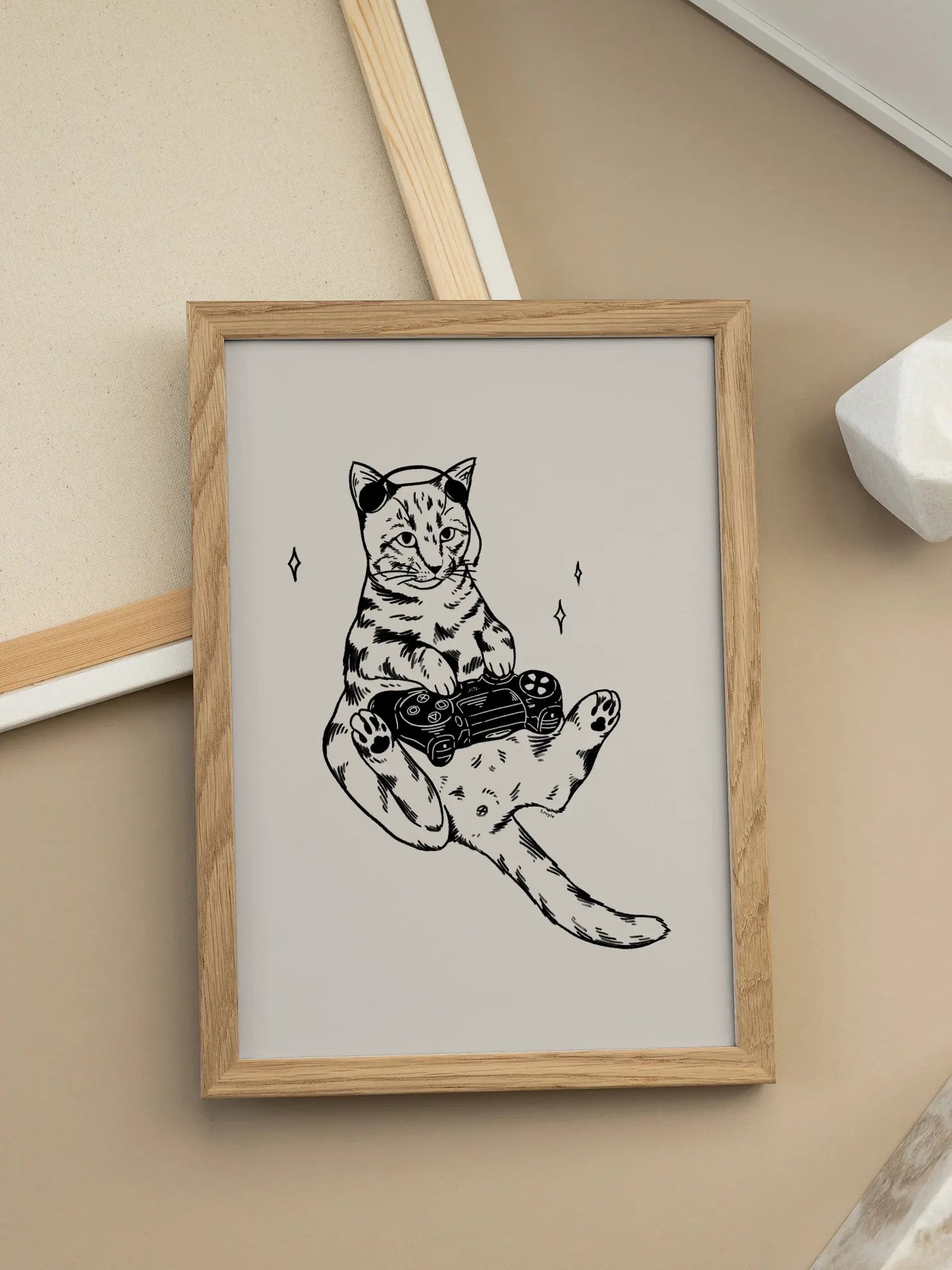Gamer Cat Poster