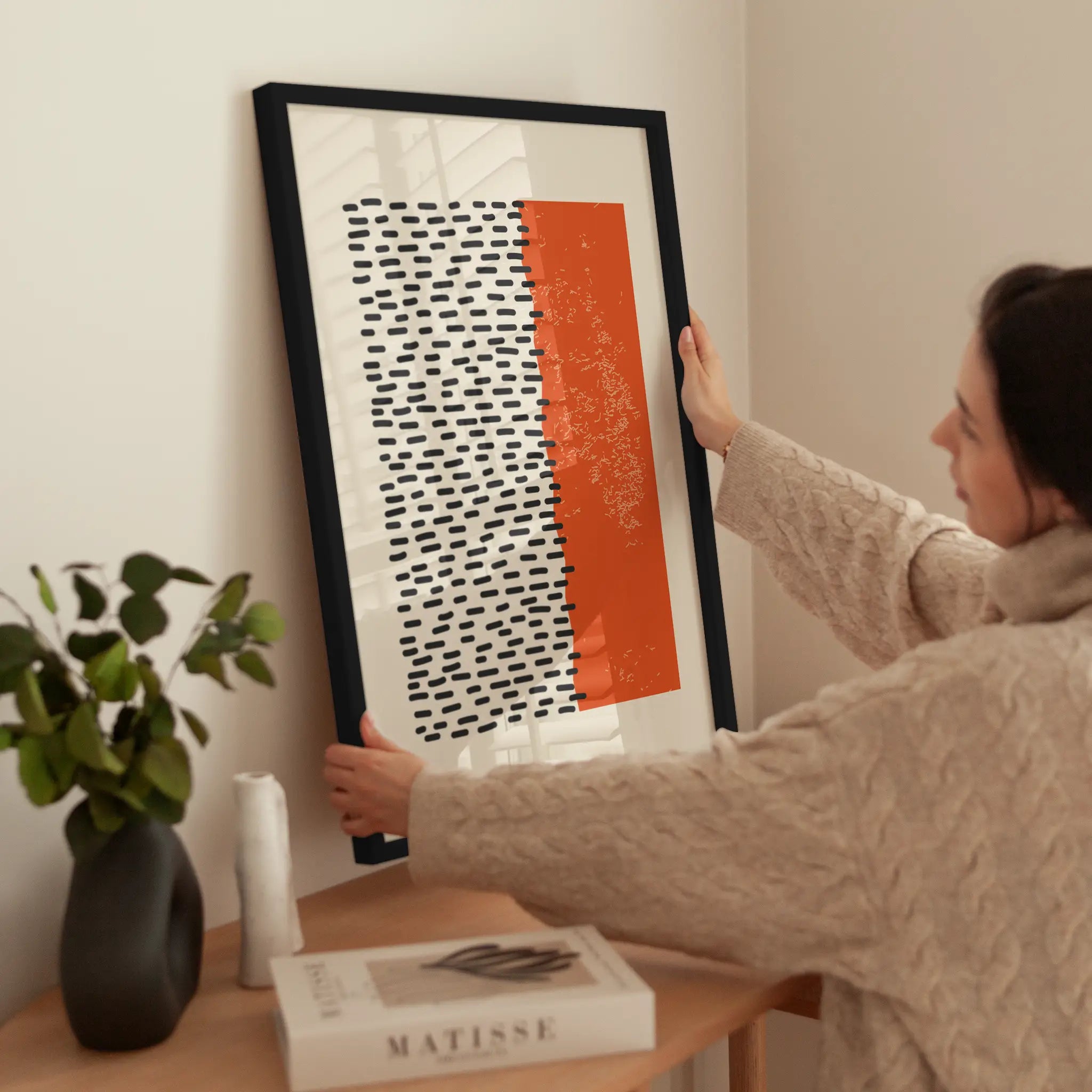 Geometric Expression No1 wird aufgehängt