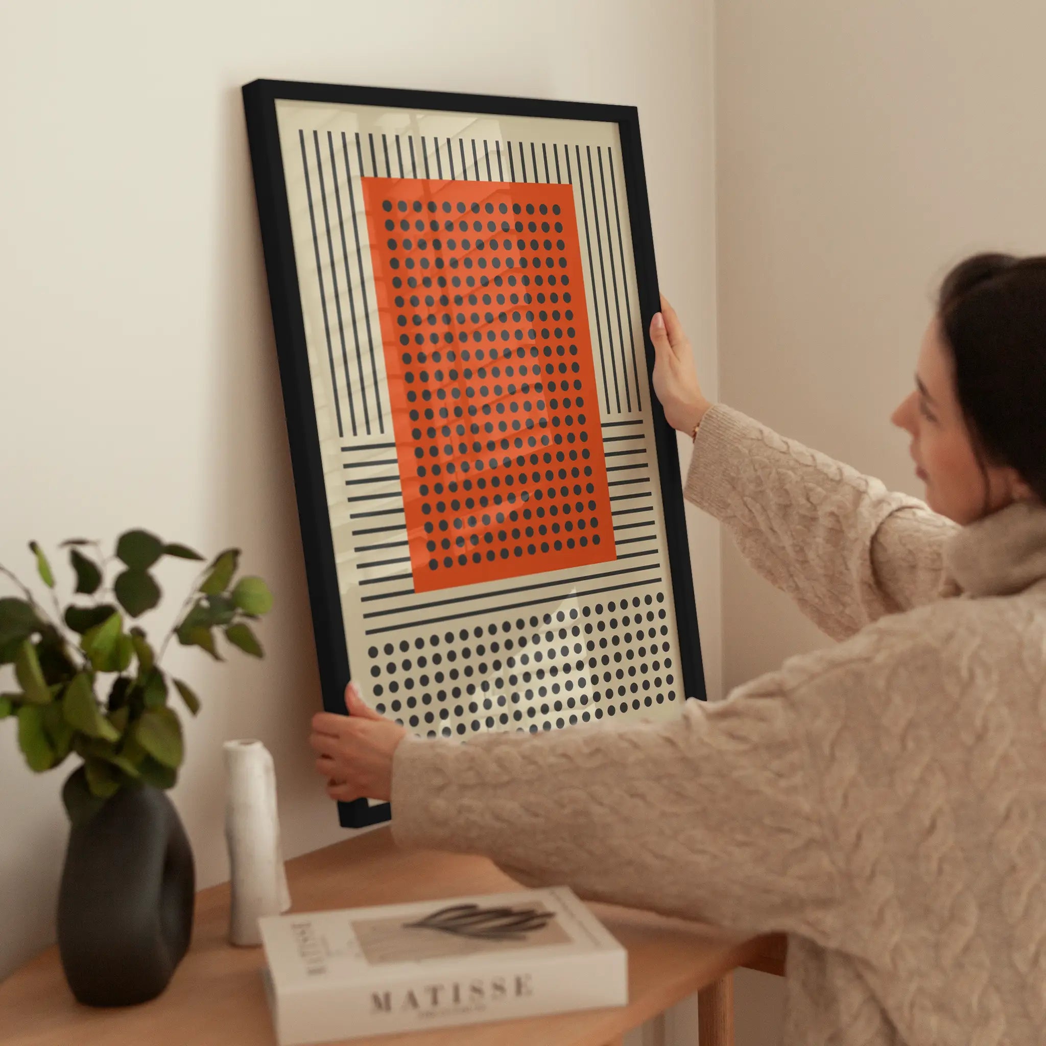 Geometric Expression No2 wird aufgehängt