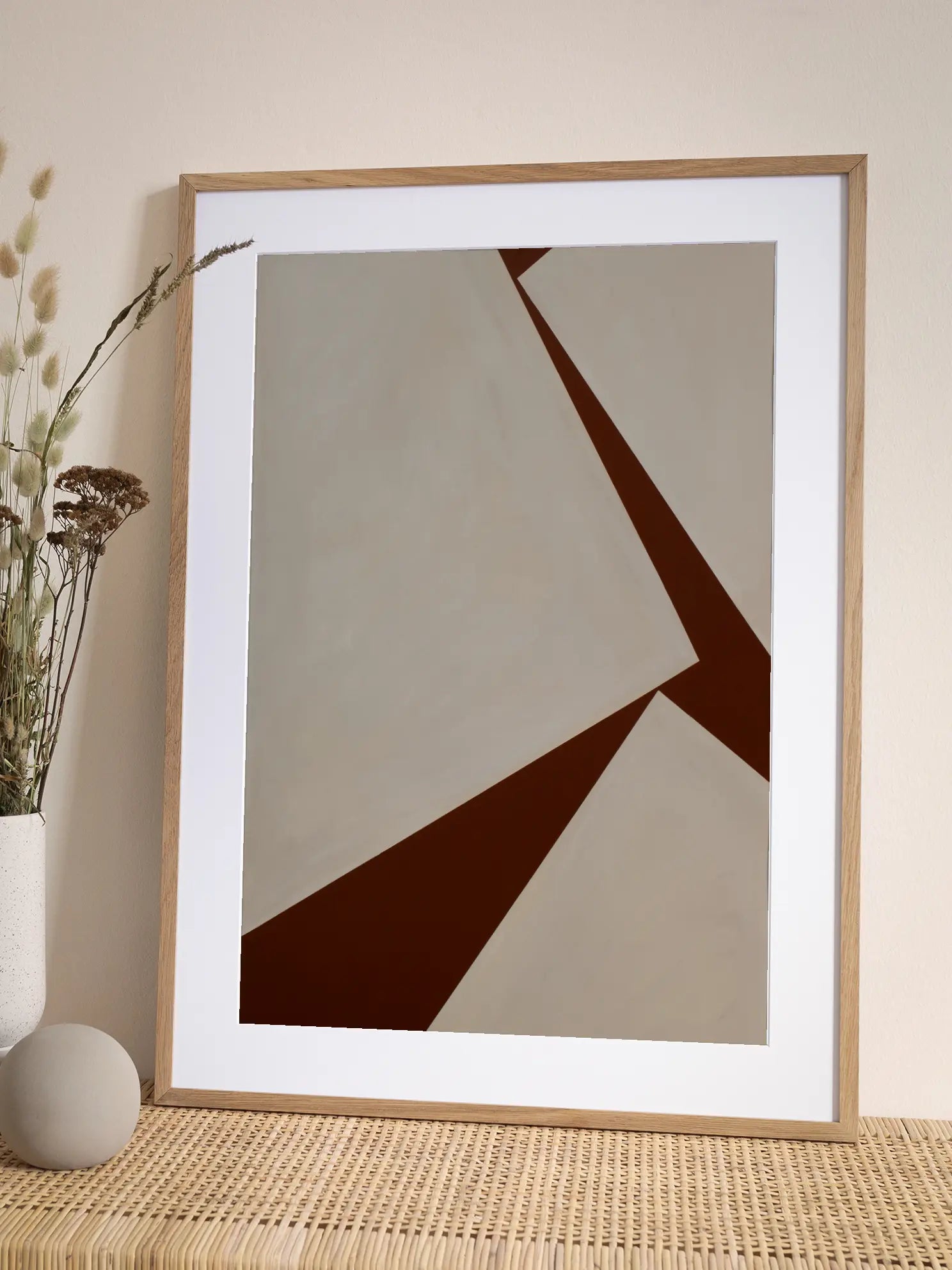 Geometric Fragments Red 1 Poster