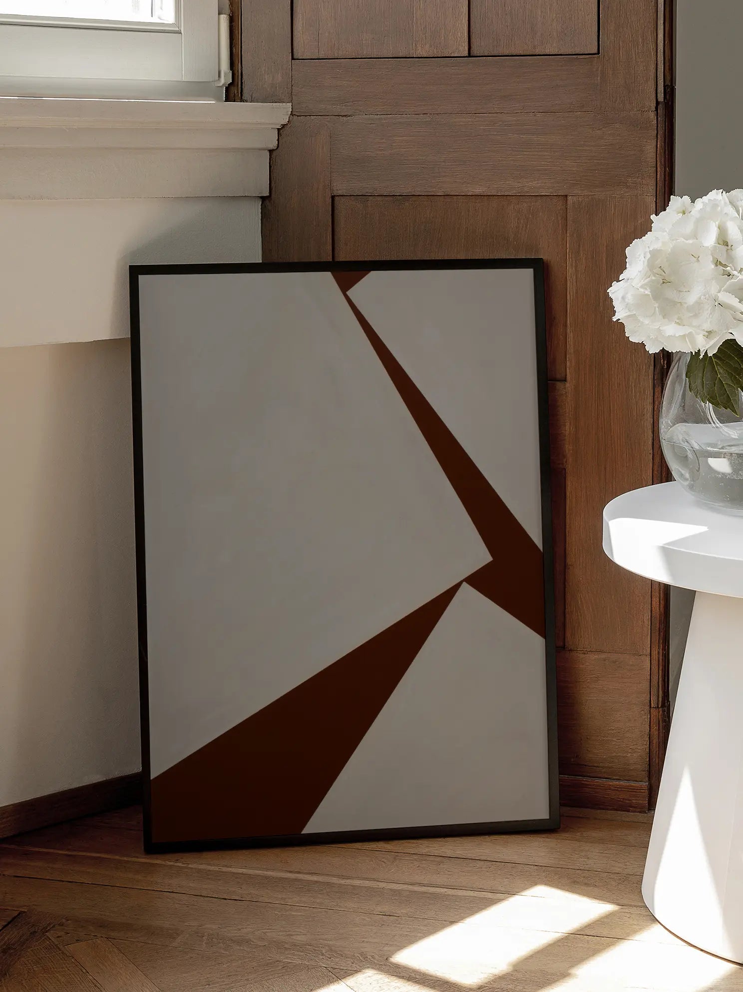 Geometric Fragments Red 1 Poster