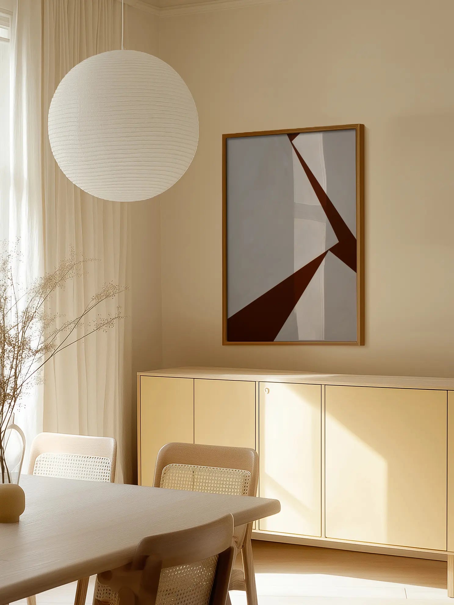 Geometric Fragments Red 1 Poster