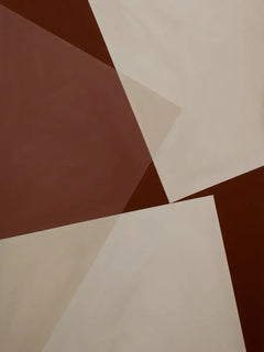 Grafische Illustration mit geometrischen Formen in Beige und Braun.