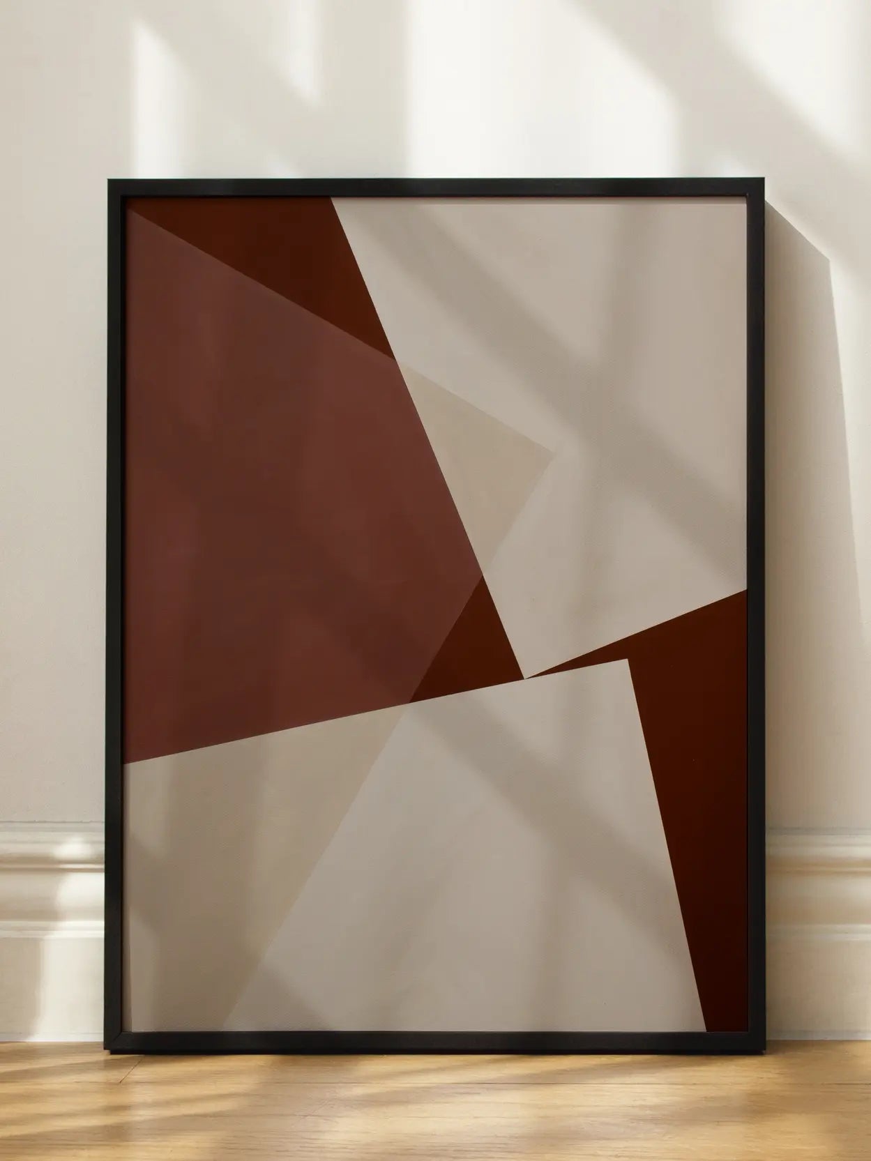 Geometric Fragments Red 2 Poster
