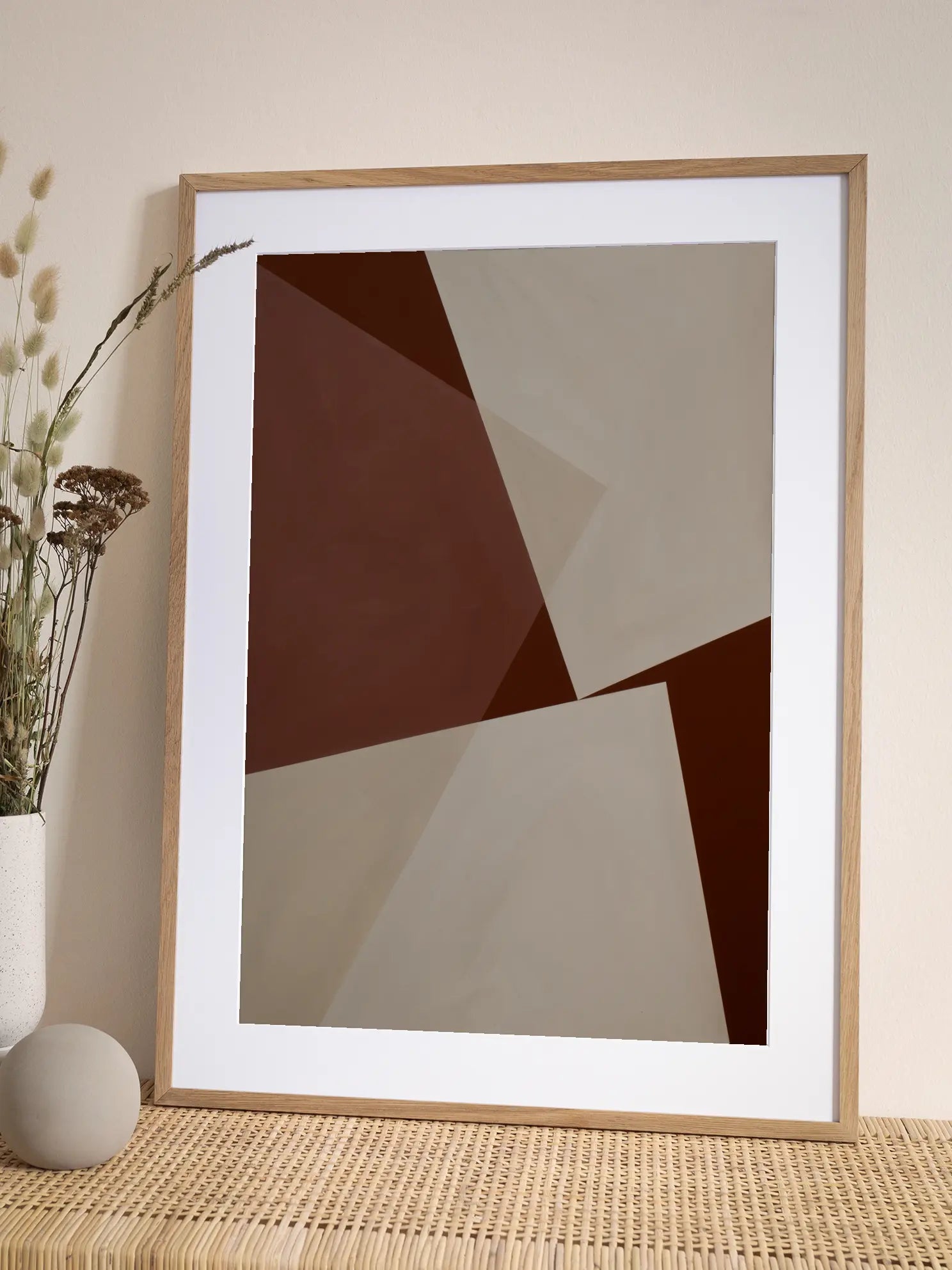 Geometric Fragments Red 2 Poster