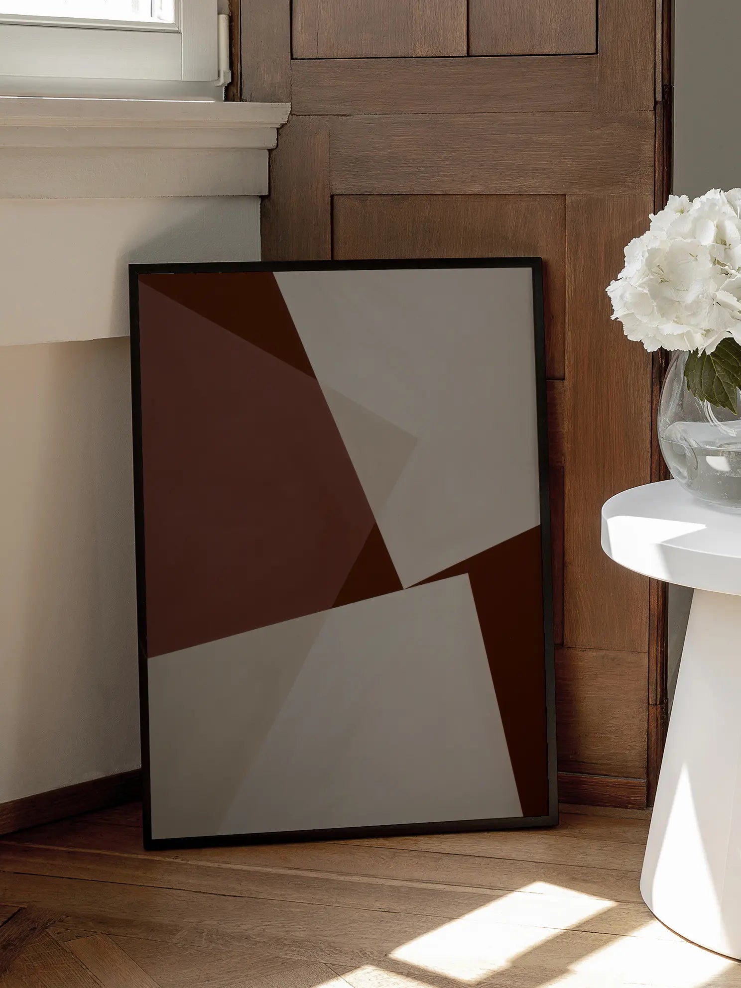 Geometric Fragments Red 2 Poster