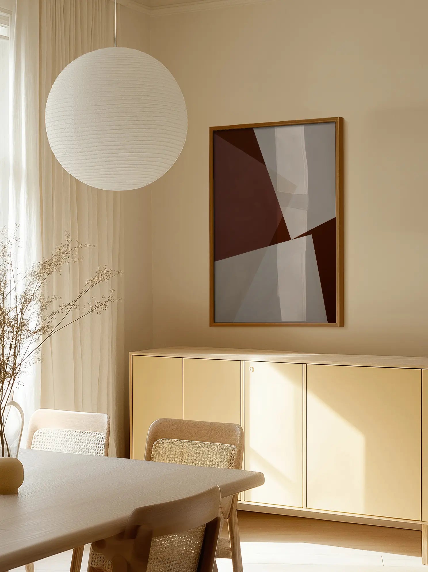 Geometric Fragments Red 2 Poster