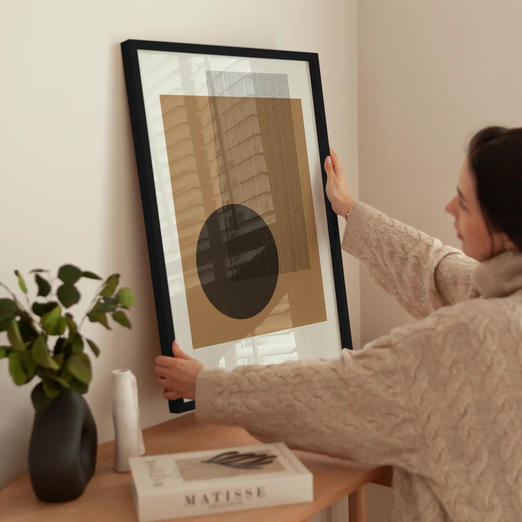 Geometric Shapes Harmony No1 wird aufgehängt