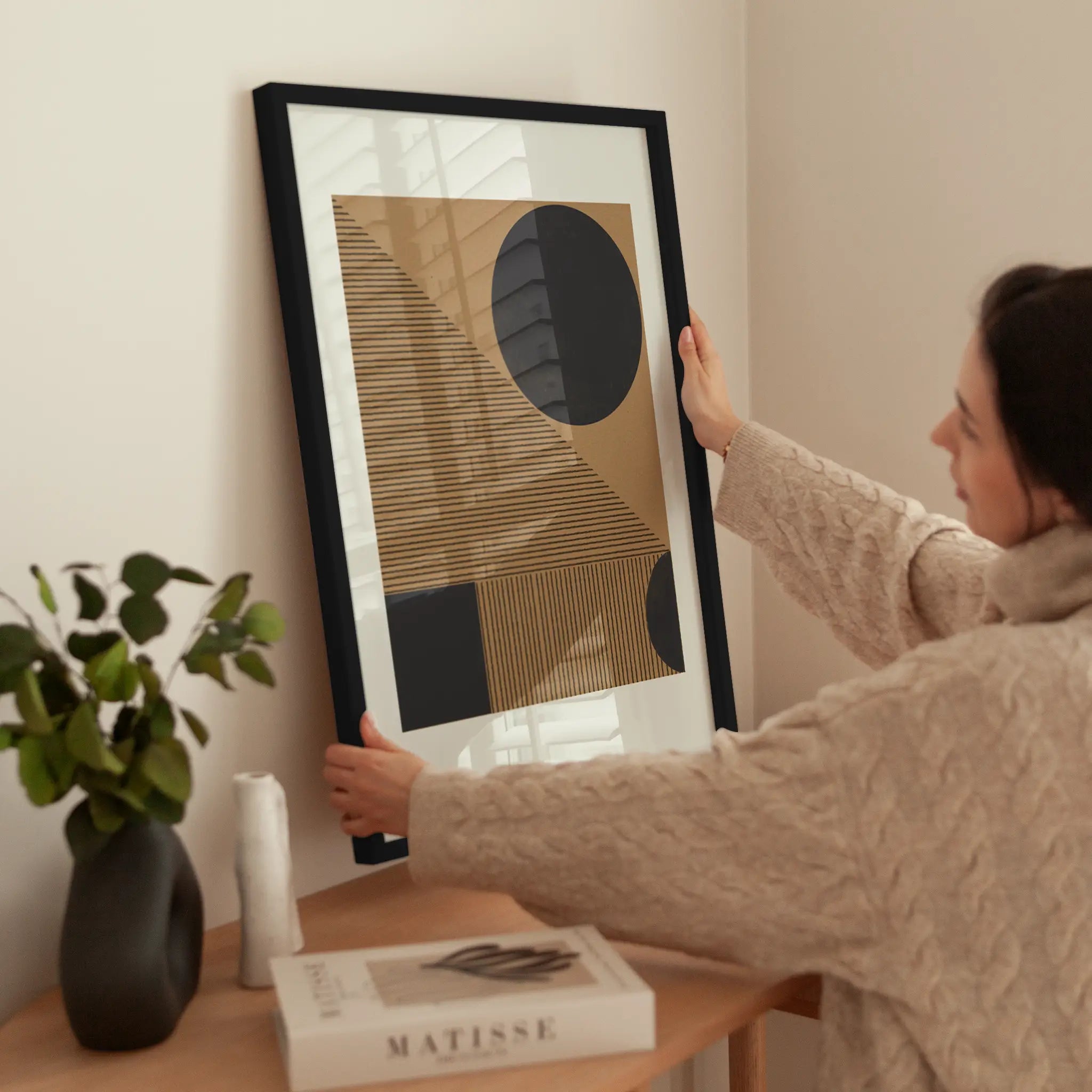 Geometric Shapes Harmony No3 wird aufgehängt