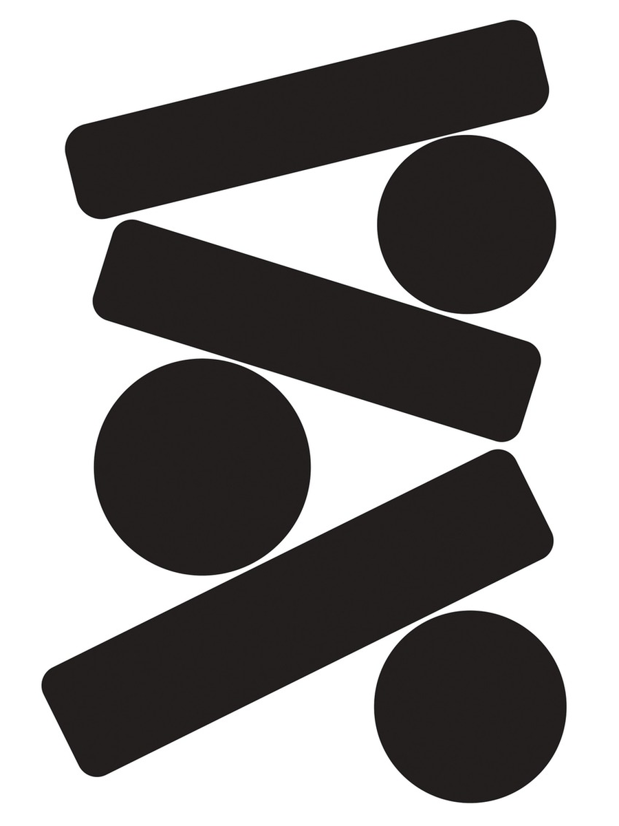 Geometrisch Schwarz-Weiß Poster