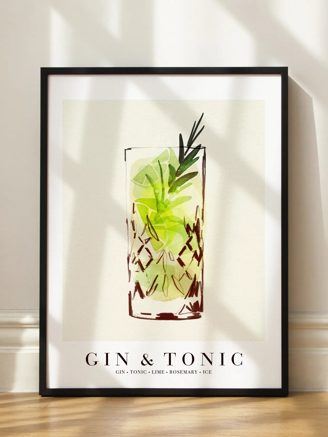 Gin & Tonic Graphic Poster
