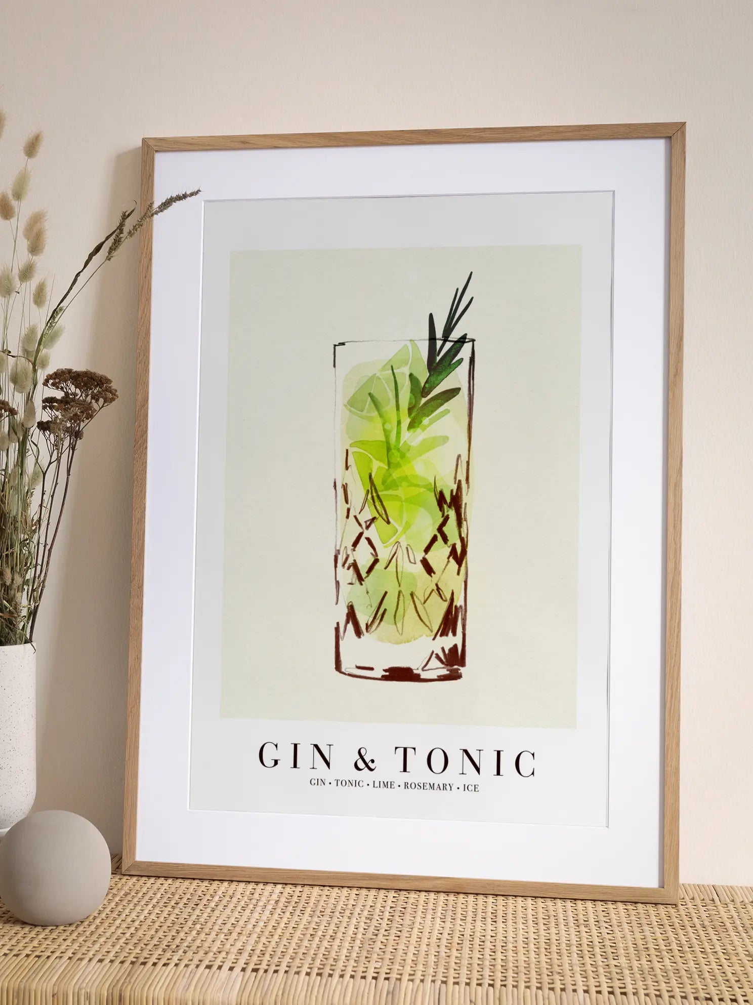 Gin & Tonic Graphic Poster
