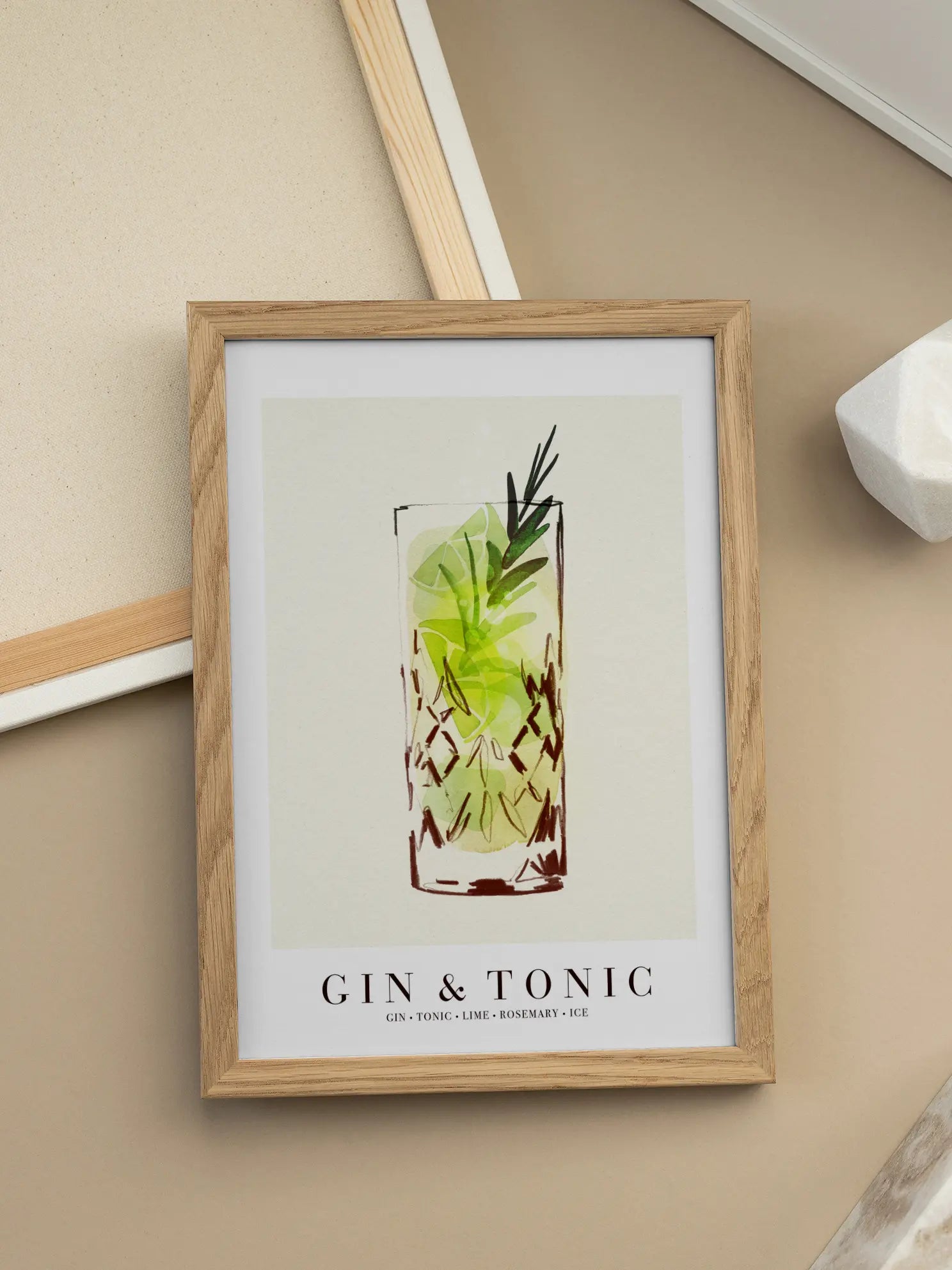 Gin & Tonic Graphic Poster