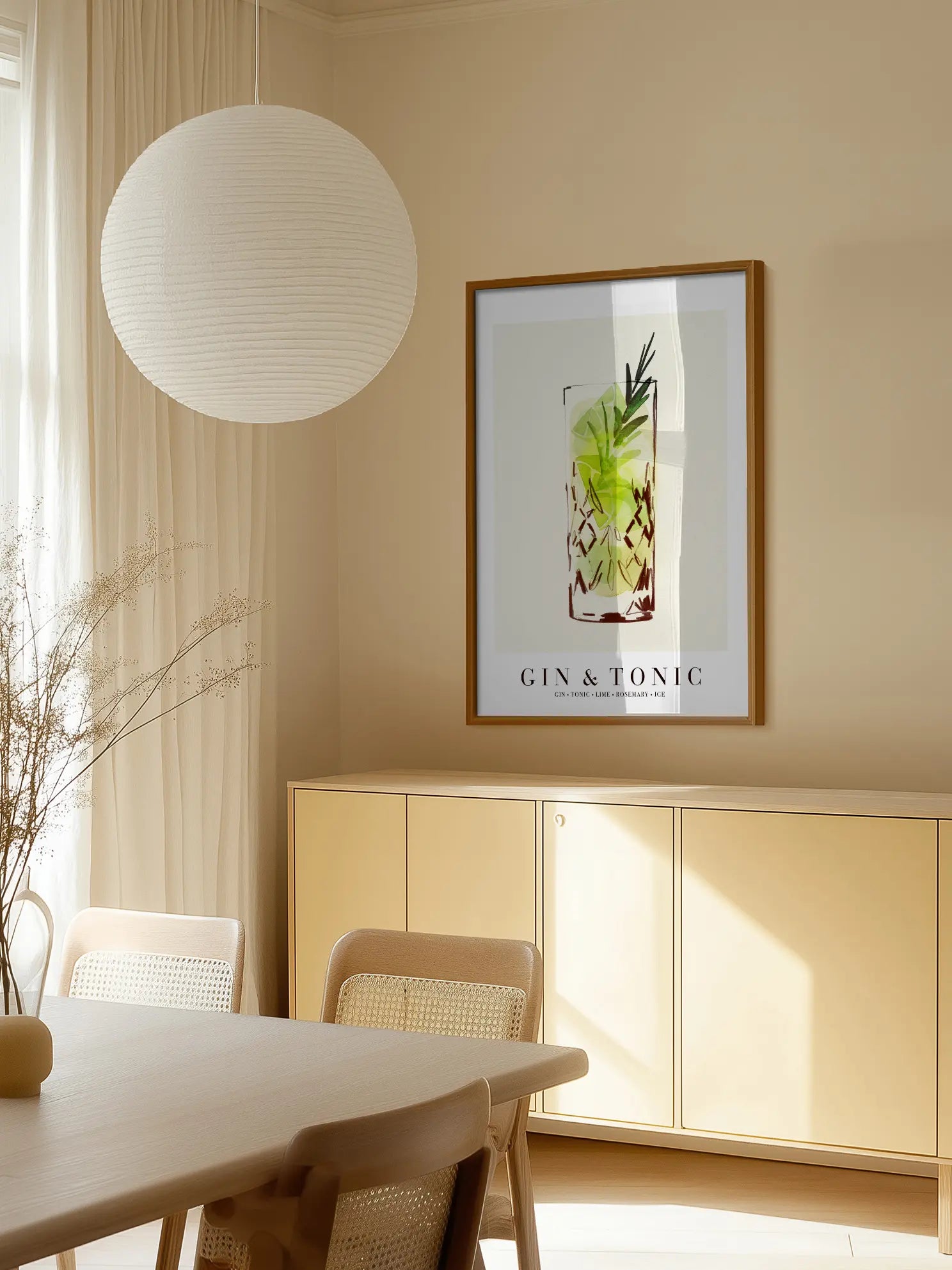 Gin & Tonic Graphic Poster