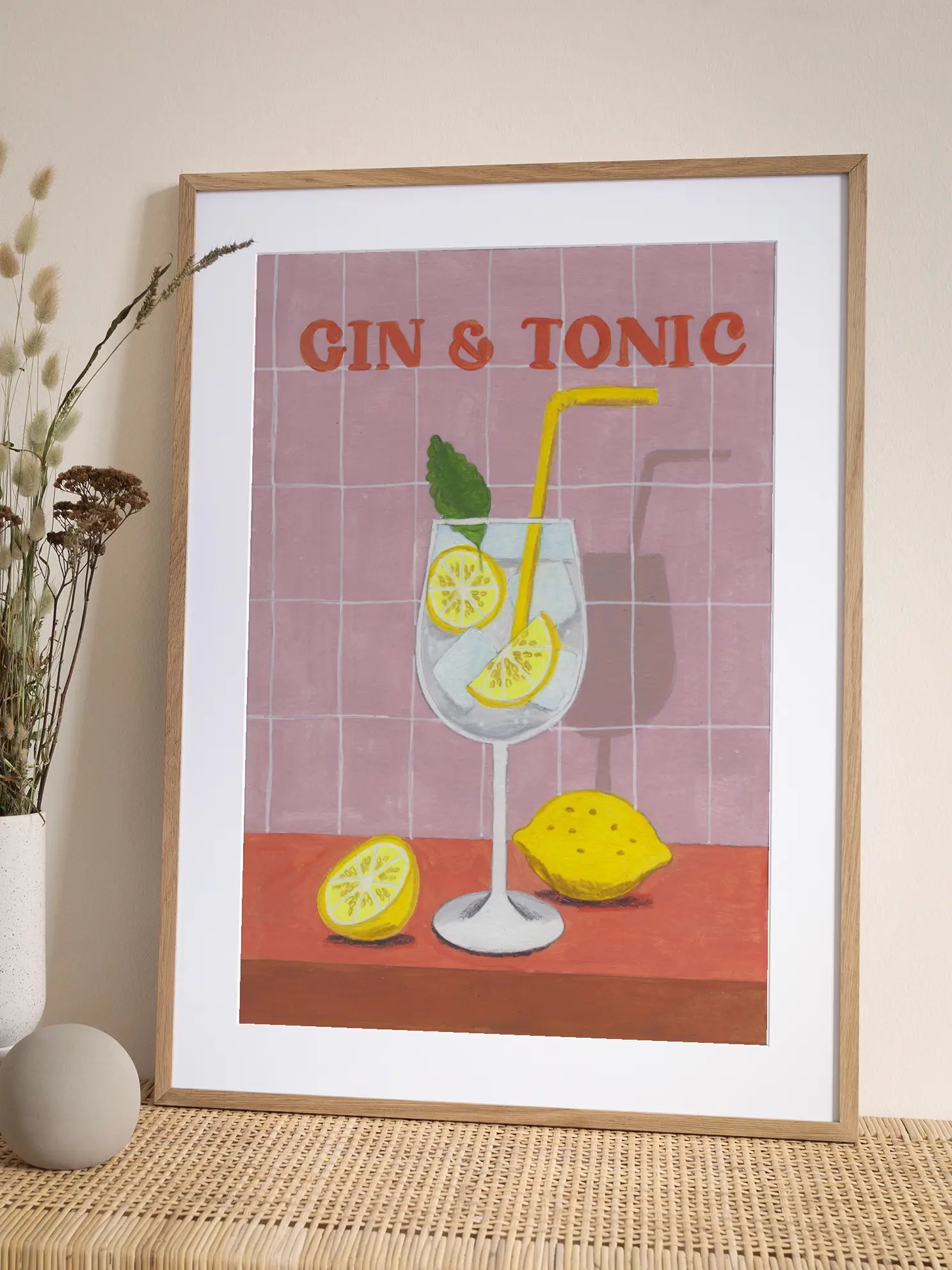 Gin and Tonic Cocktail Poster