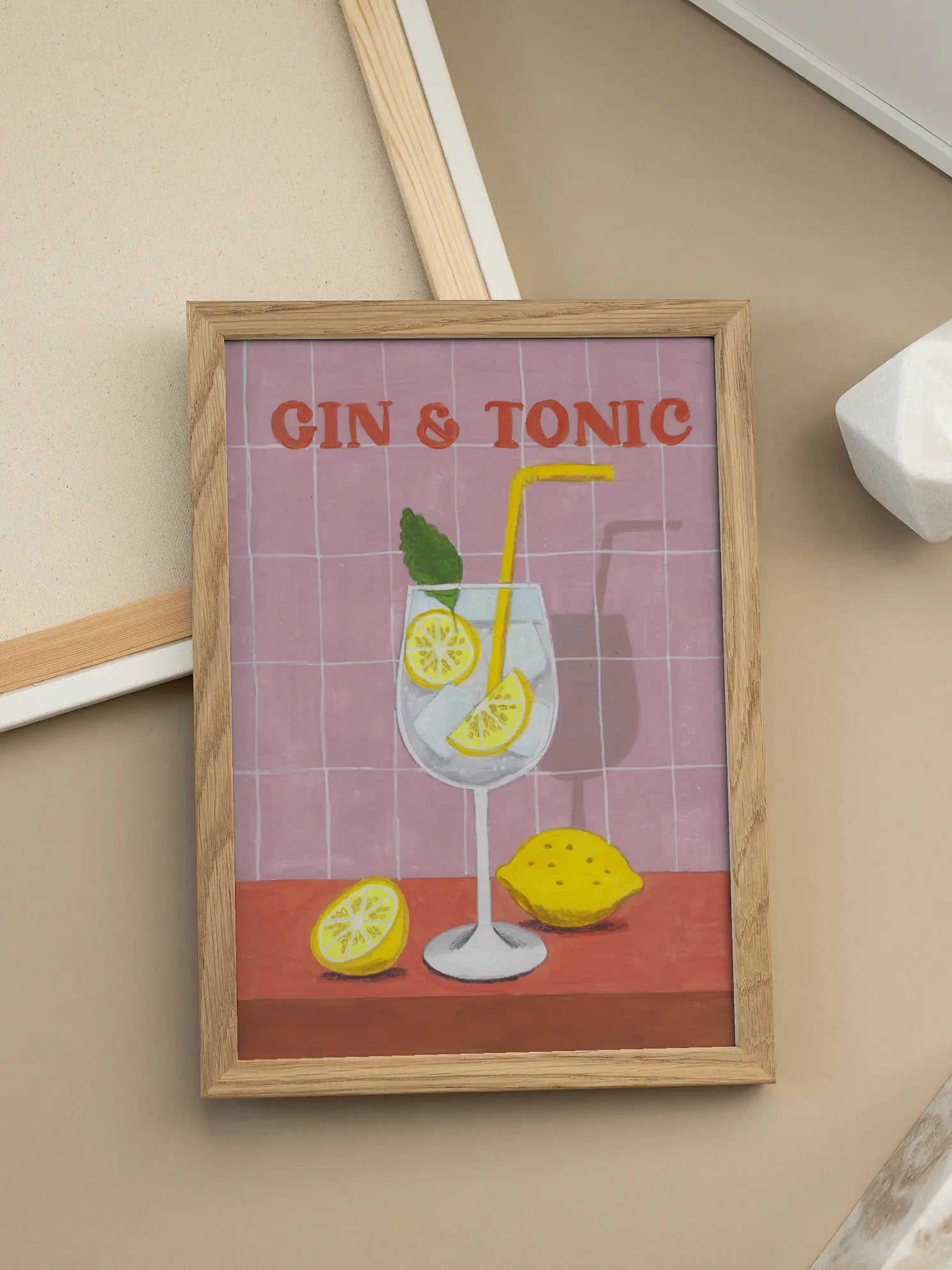 Gin and Tonic Cocktail Poster