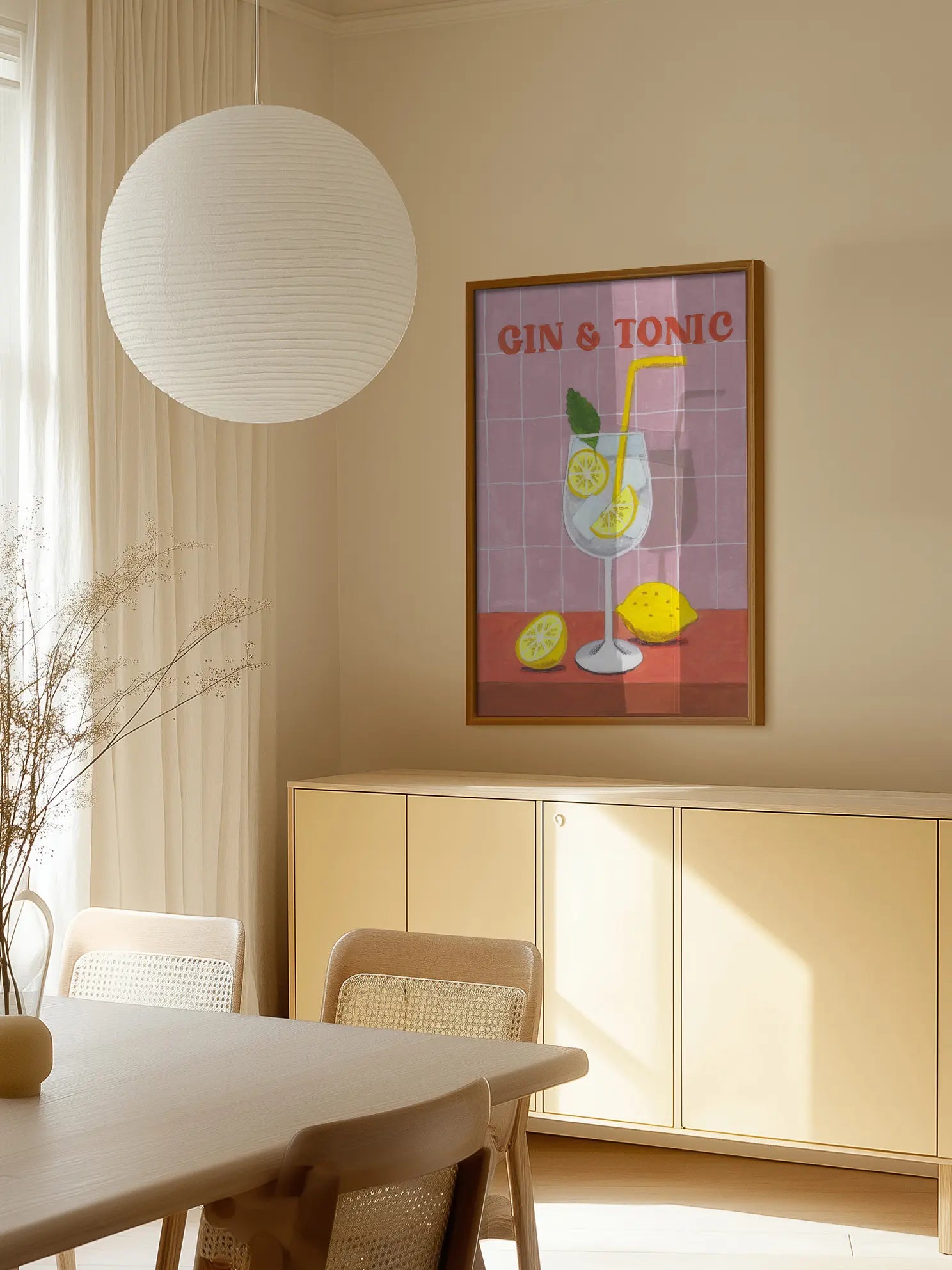 Gin and Tonic Cocktail Poster