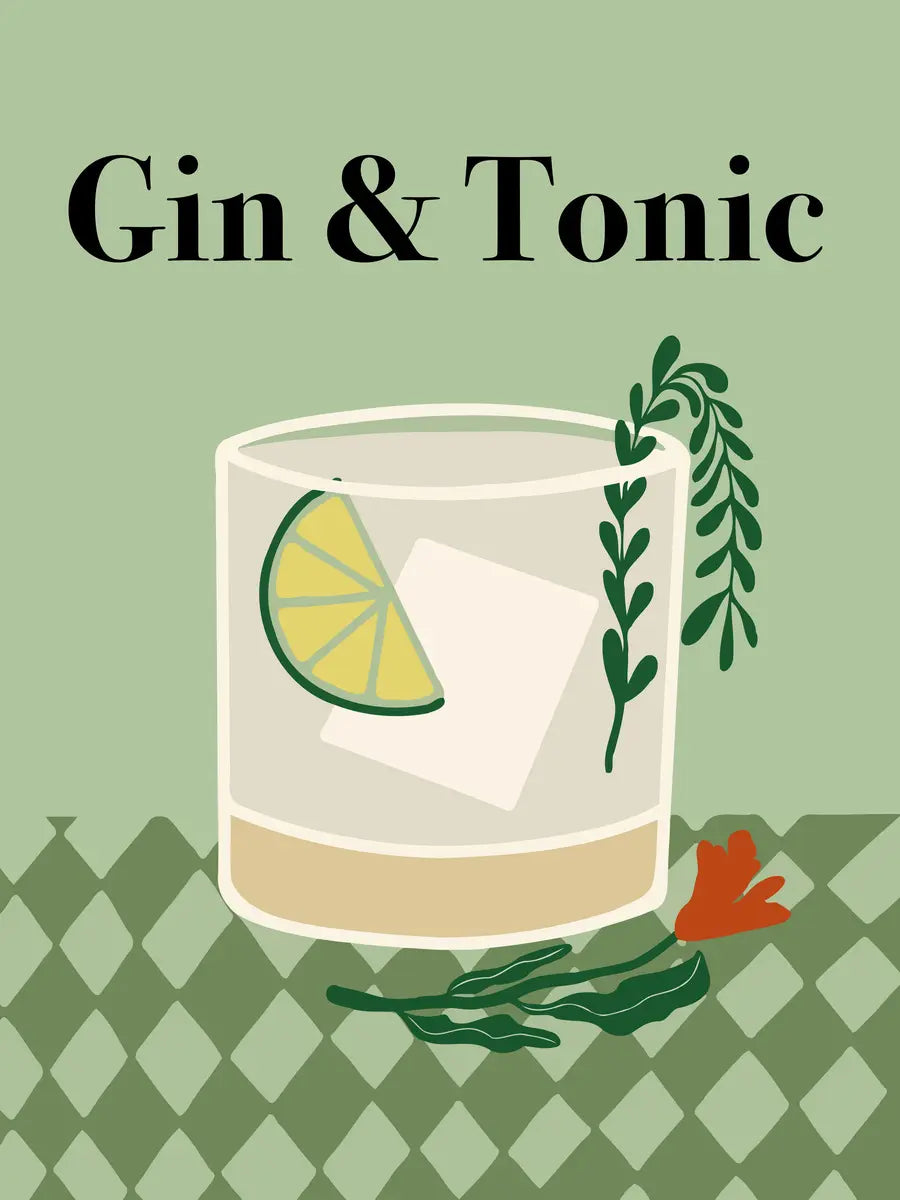 Gin and Tonic Minimalist Poster