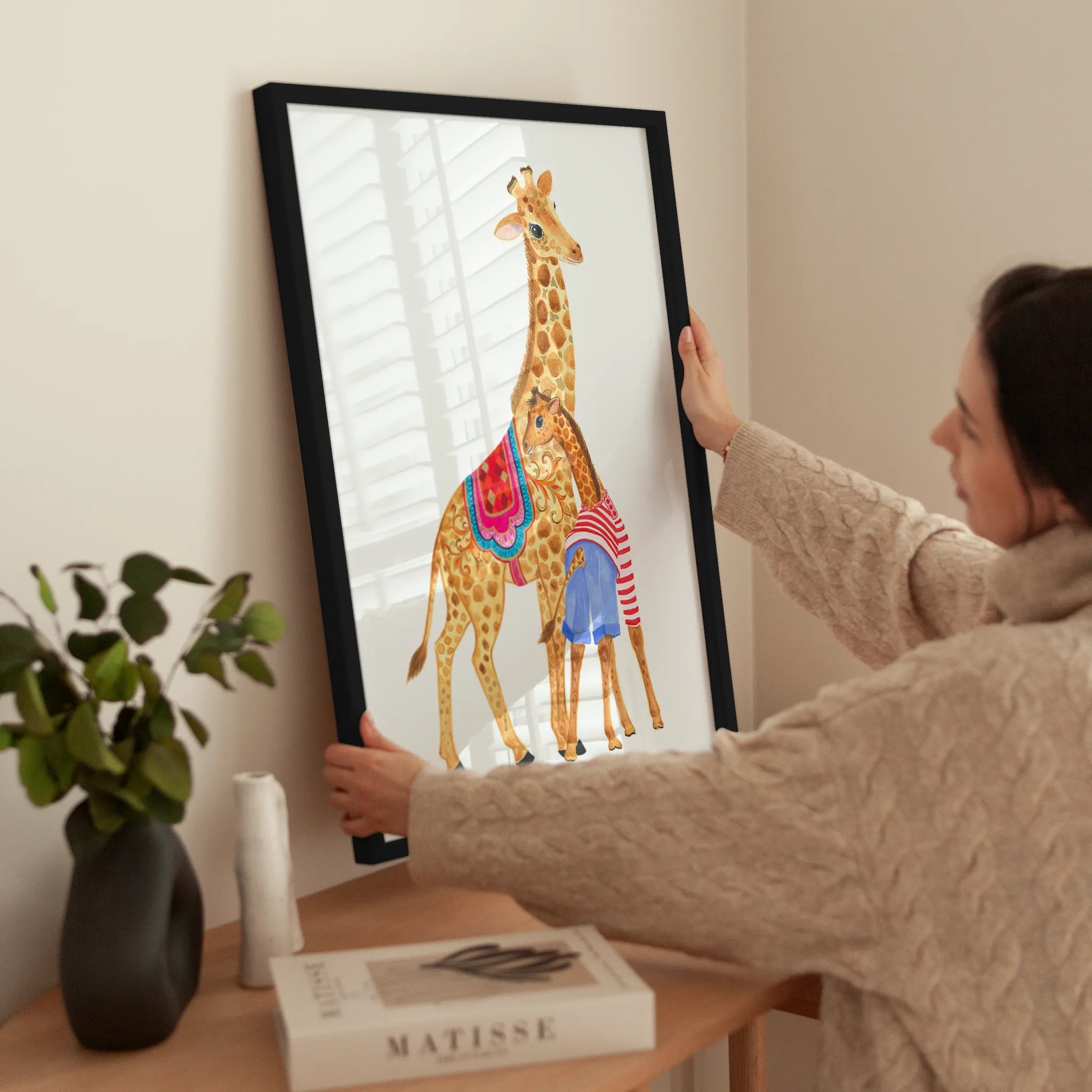 Giraffes wird aufgehängt