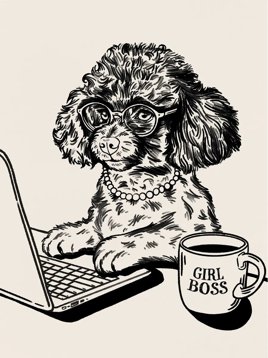 Girl Boss Dog Poster