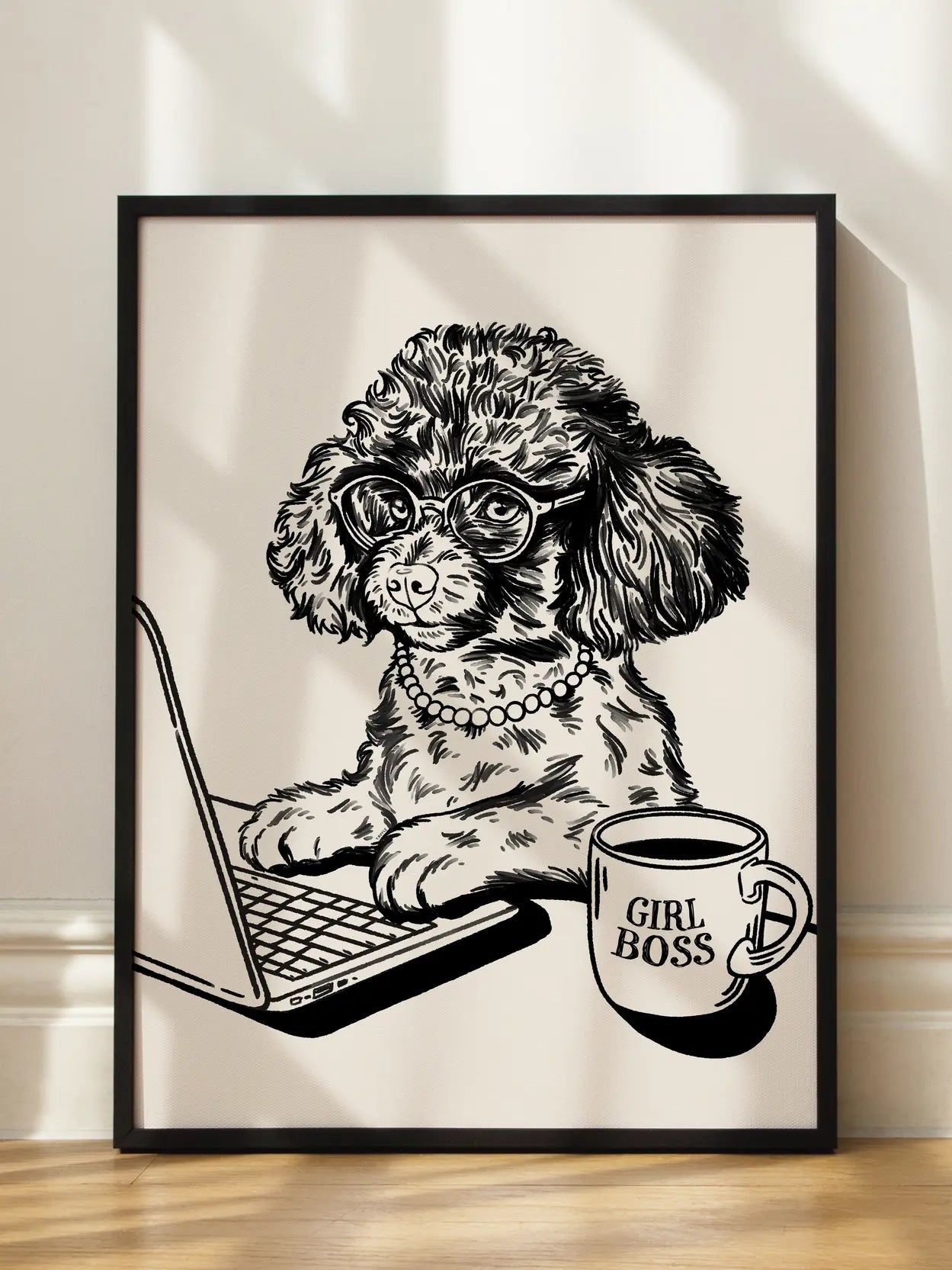 Girl Boss Dog Poster