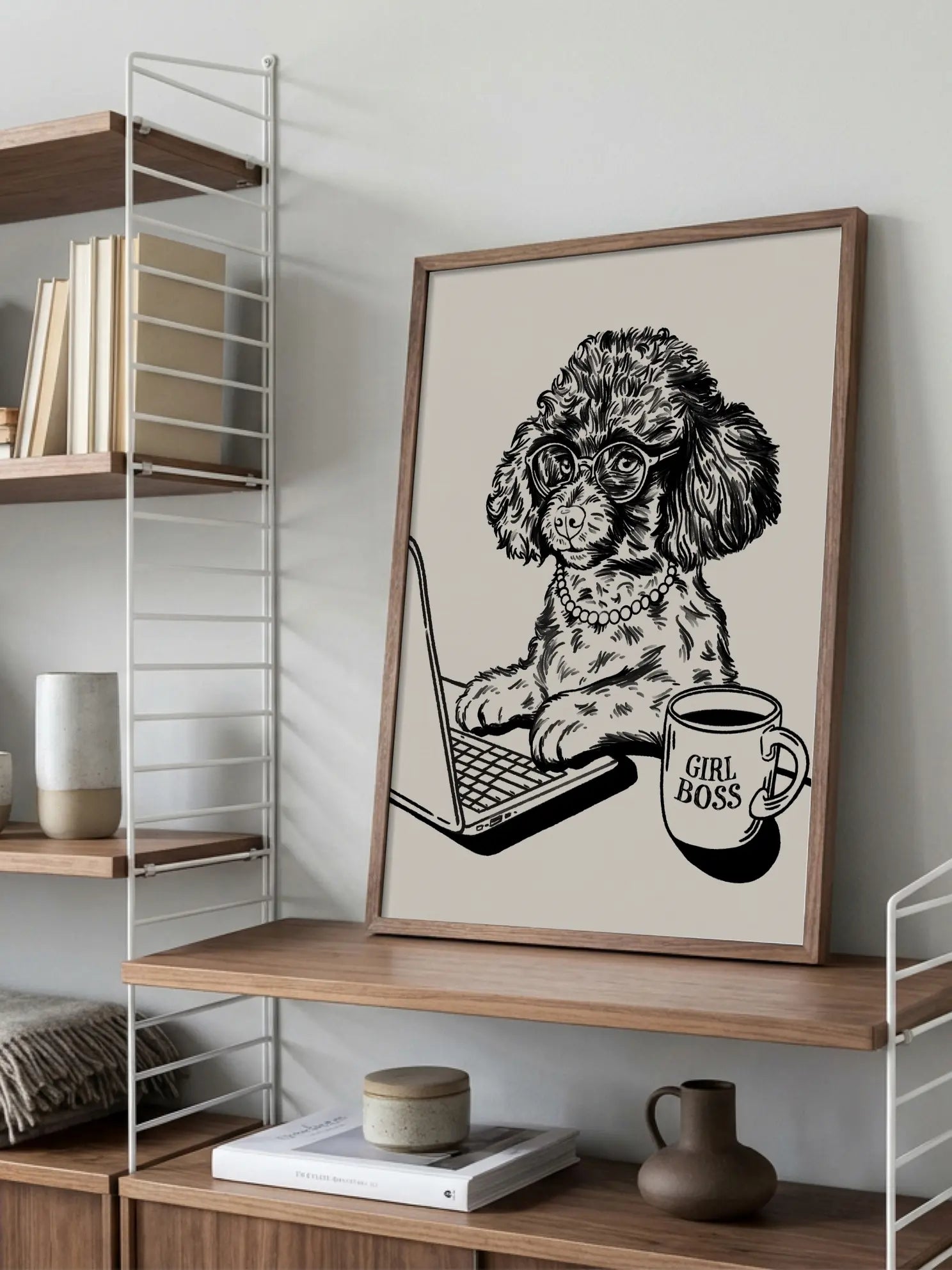 Girl Boss Dog Poster