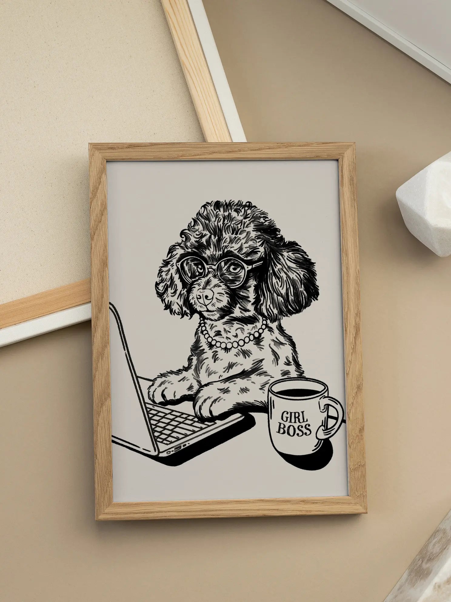 Girl Boss Dog Poster