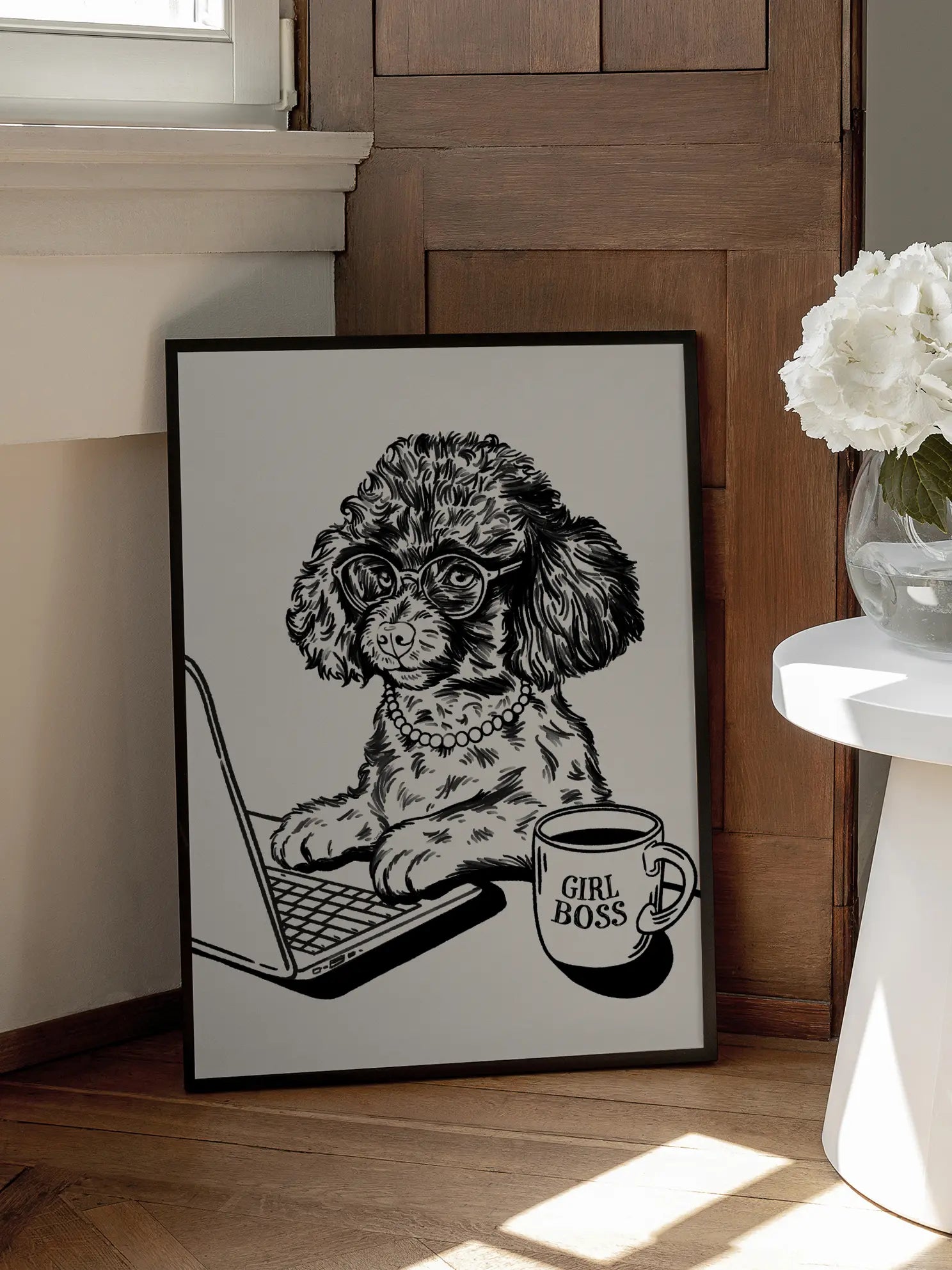 Girl Boss Dog Poster