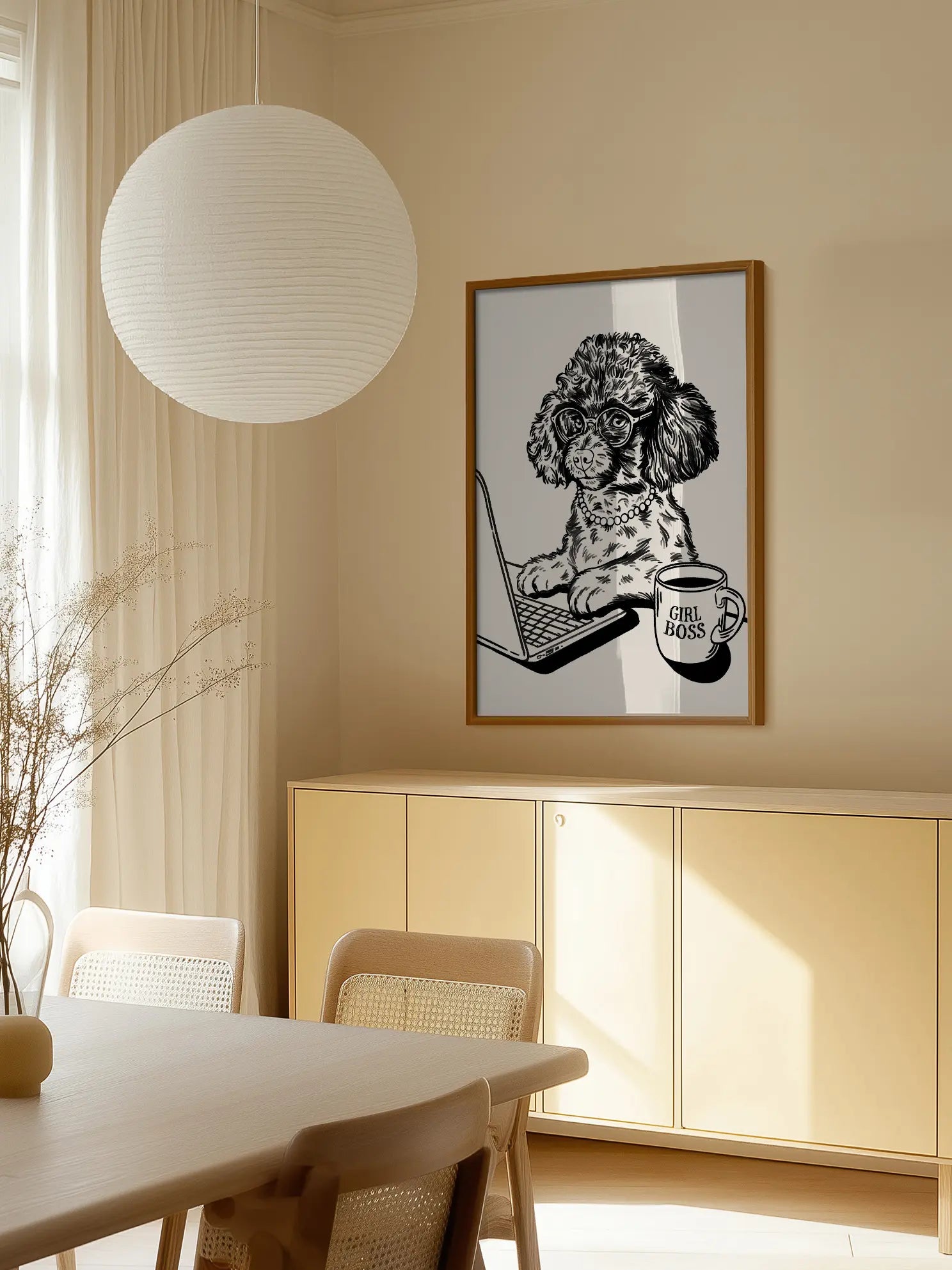 Girl Boss Dog Poster