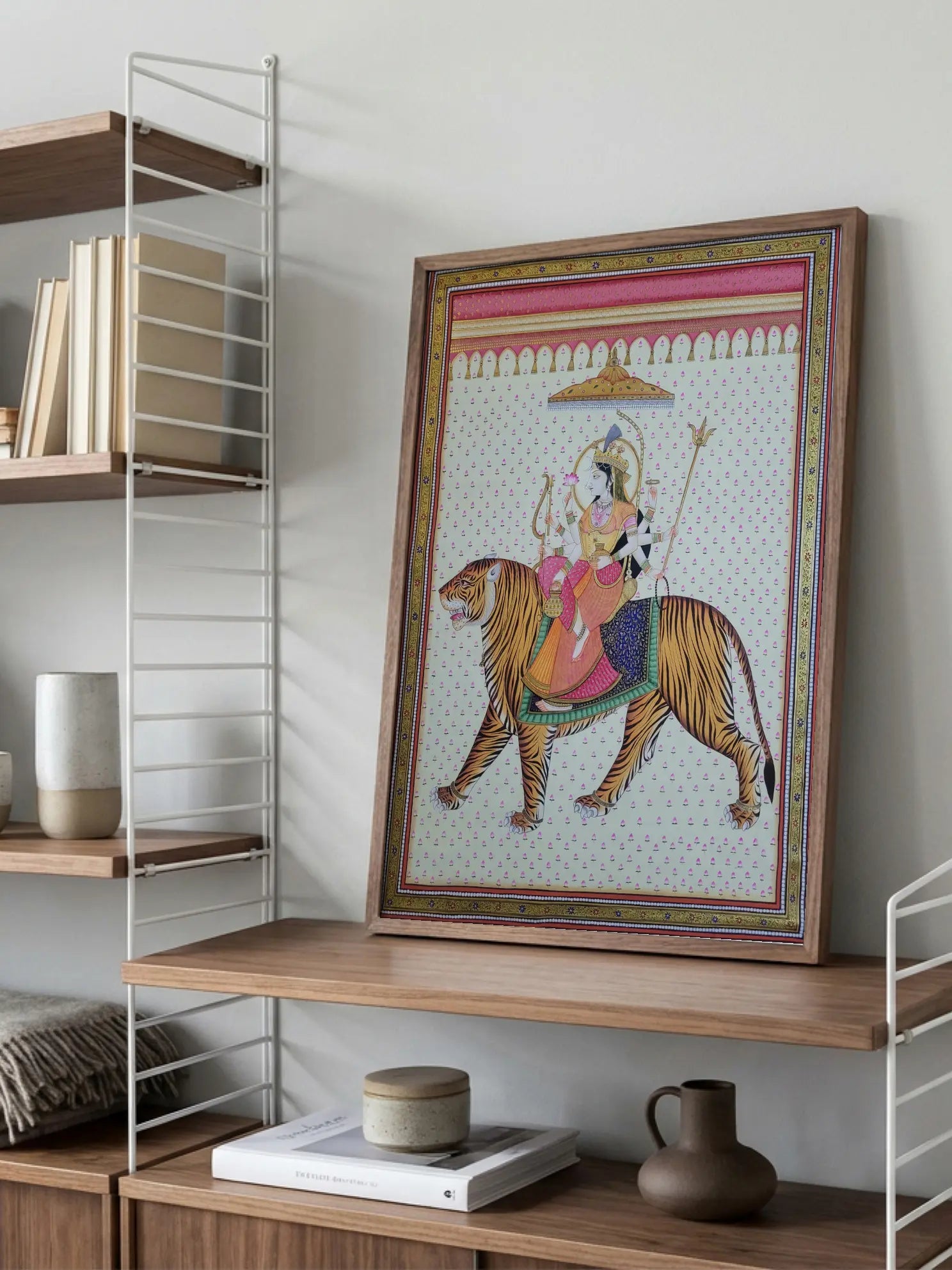 Goddess Durga with Tiger Poster