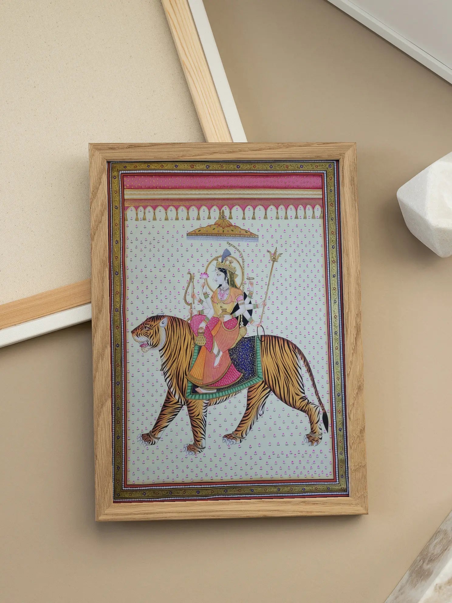 Goddess Durga with Tiger Poster