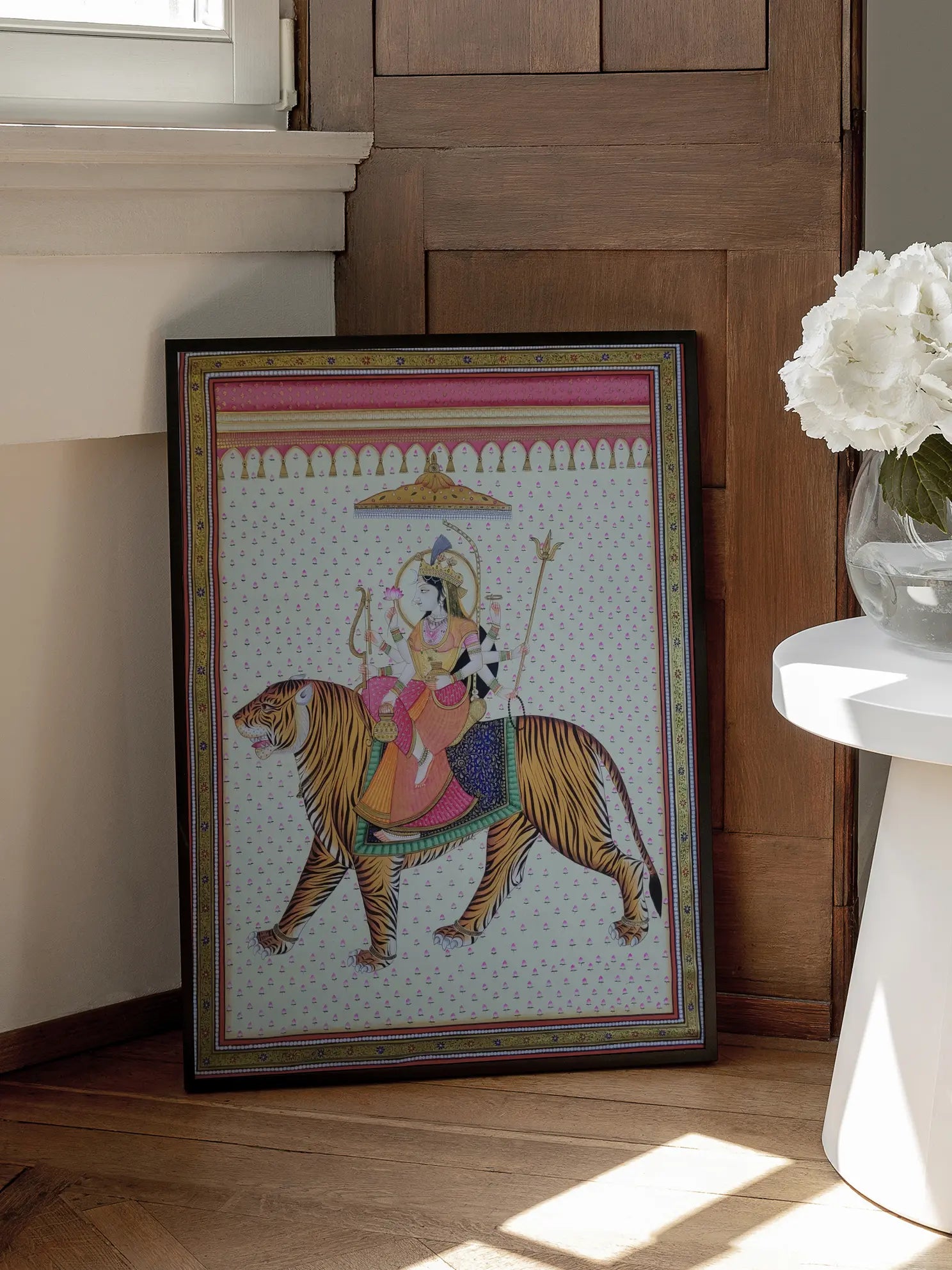 Goddess Durga with Tiger Poster