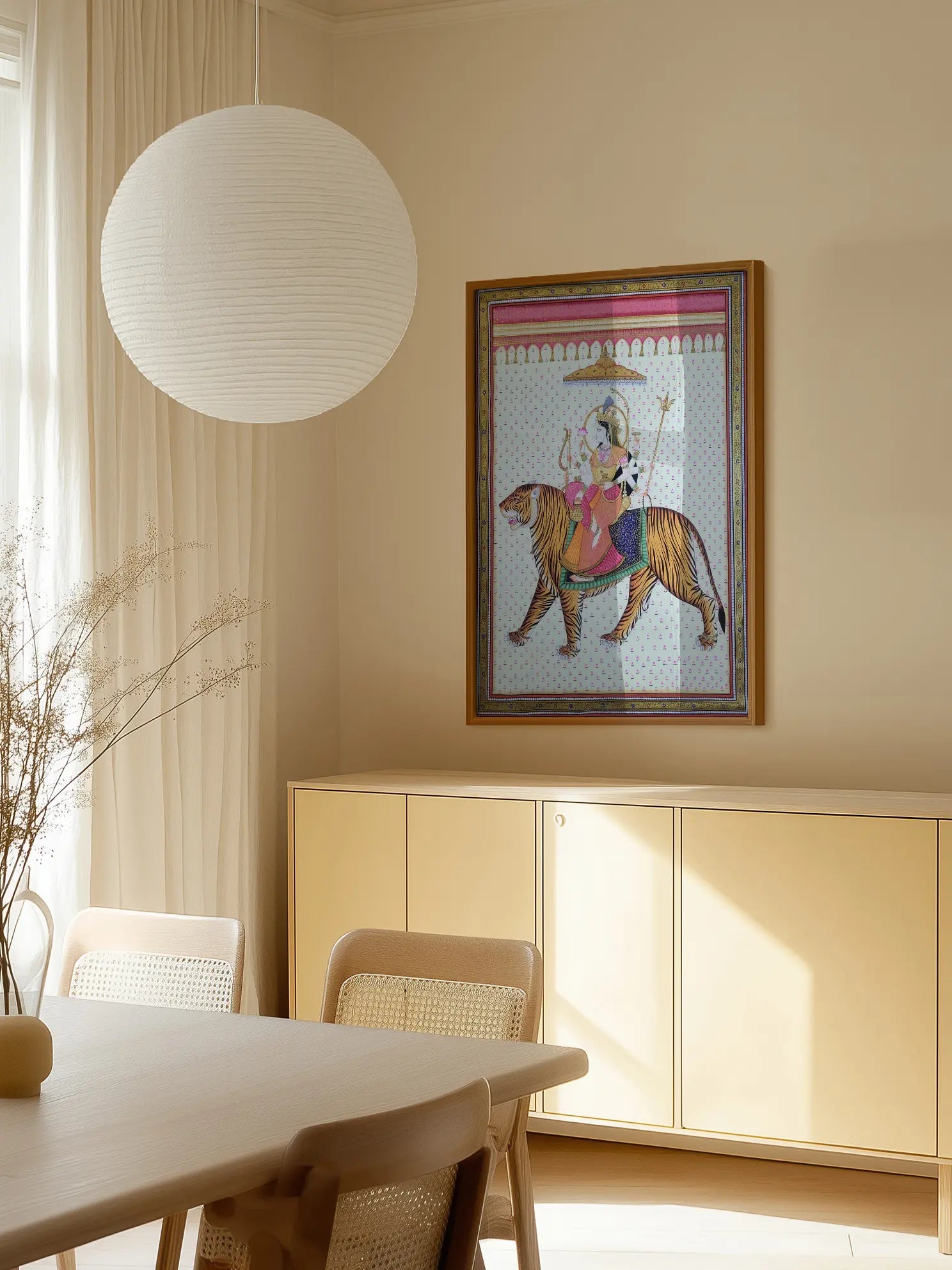 Goddess Durga with Tiger Poster