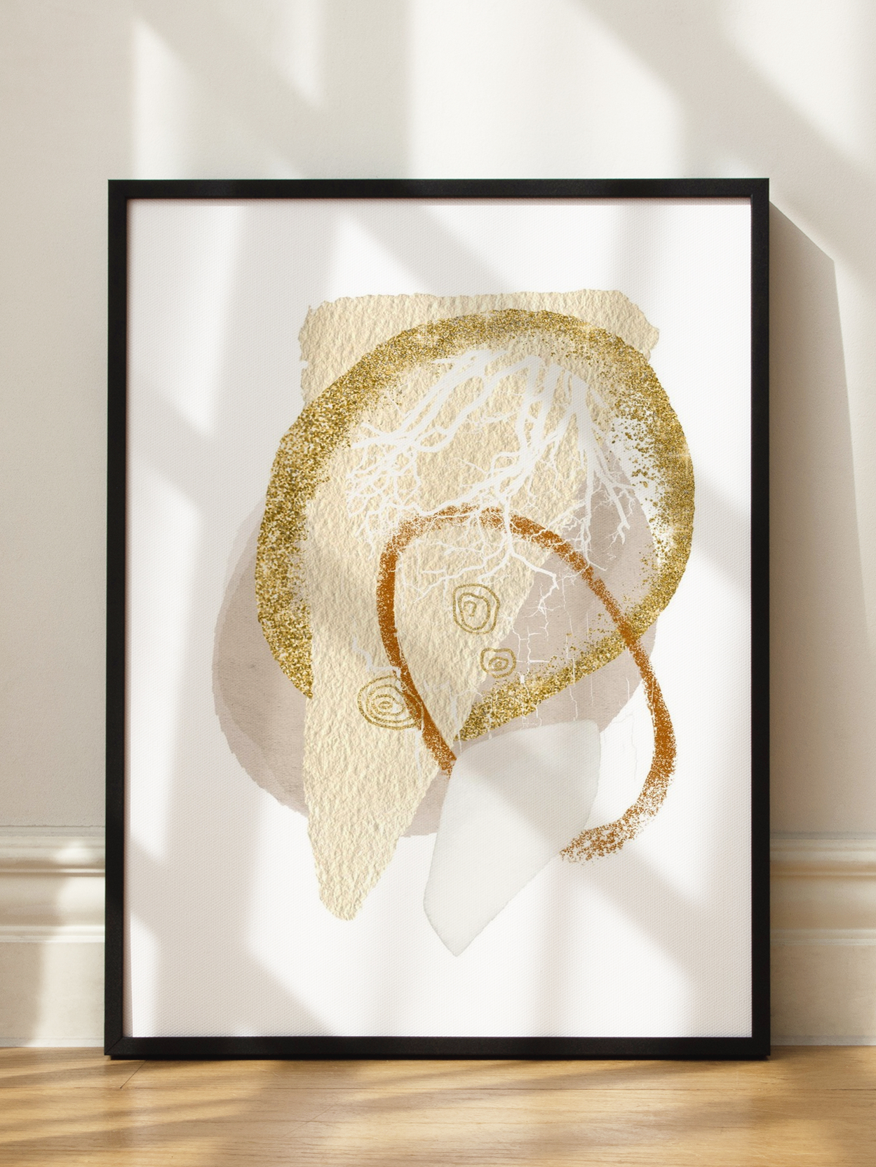 Golden Abstract No2 Poster