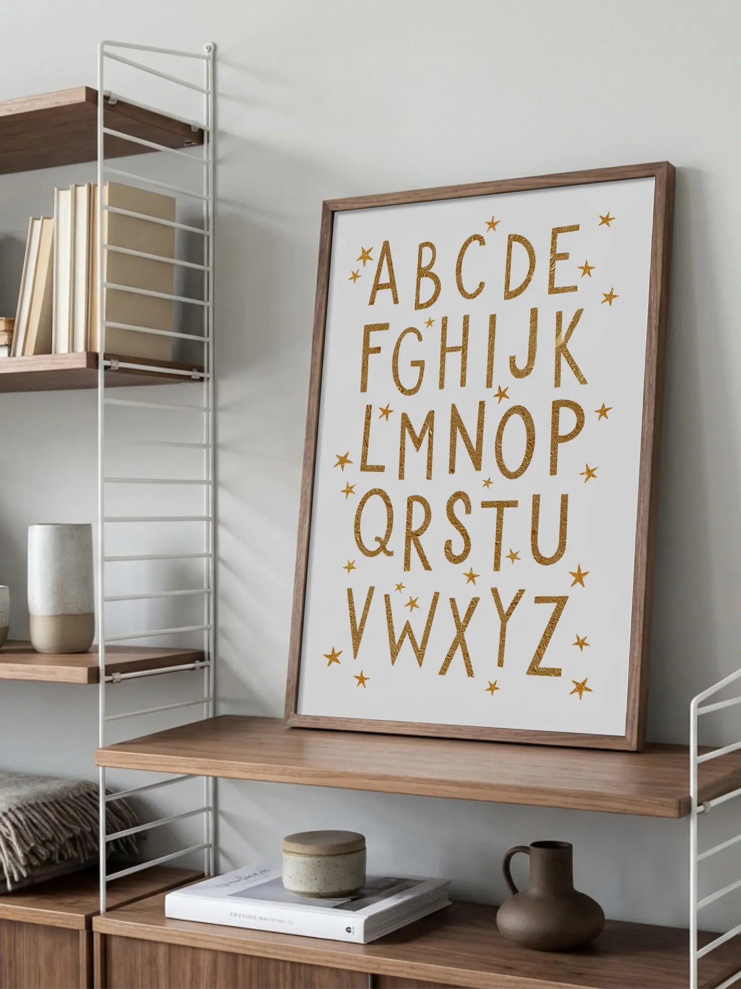 Golden Alphabet Poster