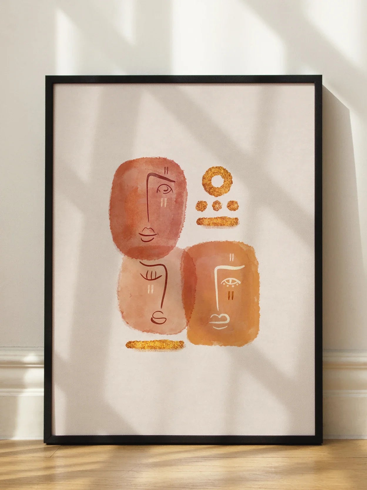 Golden Faces Poster
