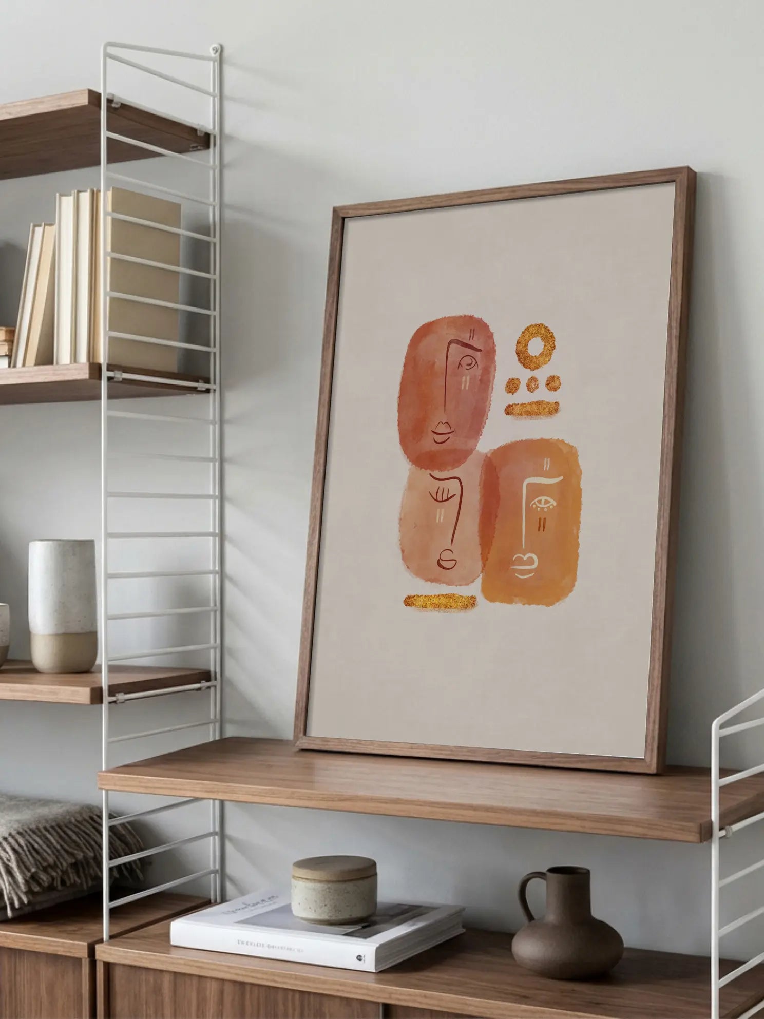 Golden Faces Poster