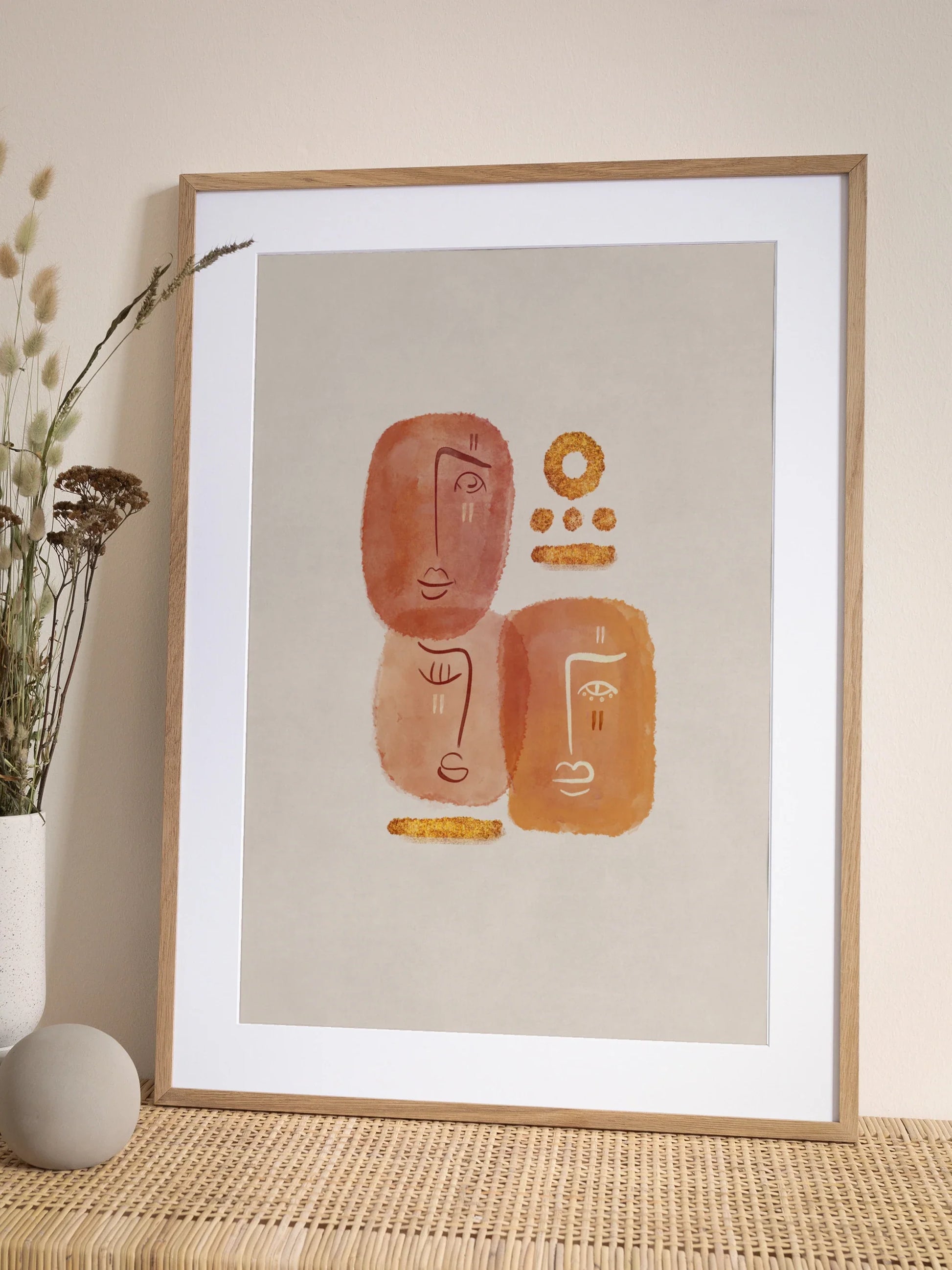 Golden Faces Poster