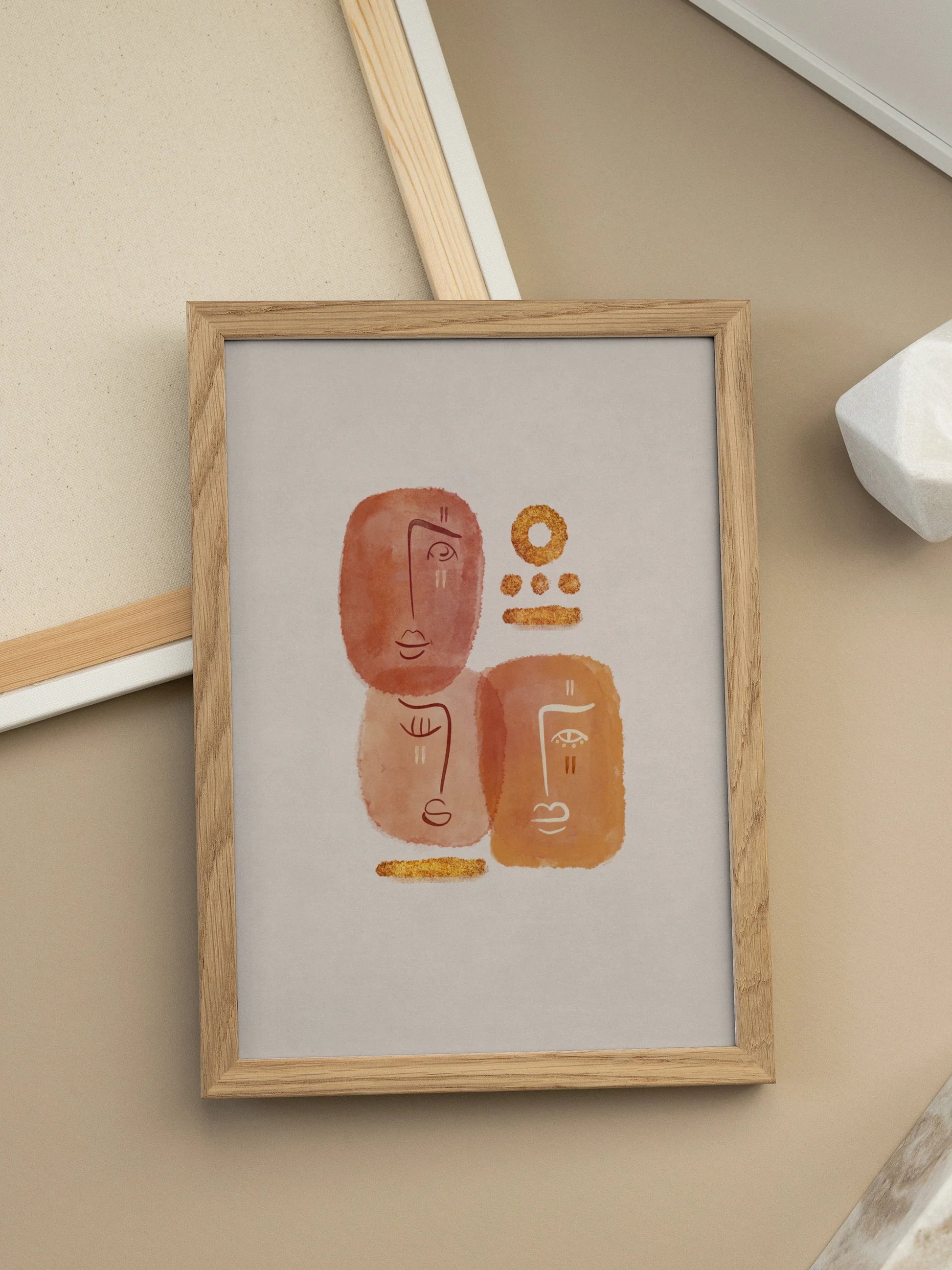 Golden Faces Poster