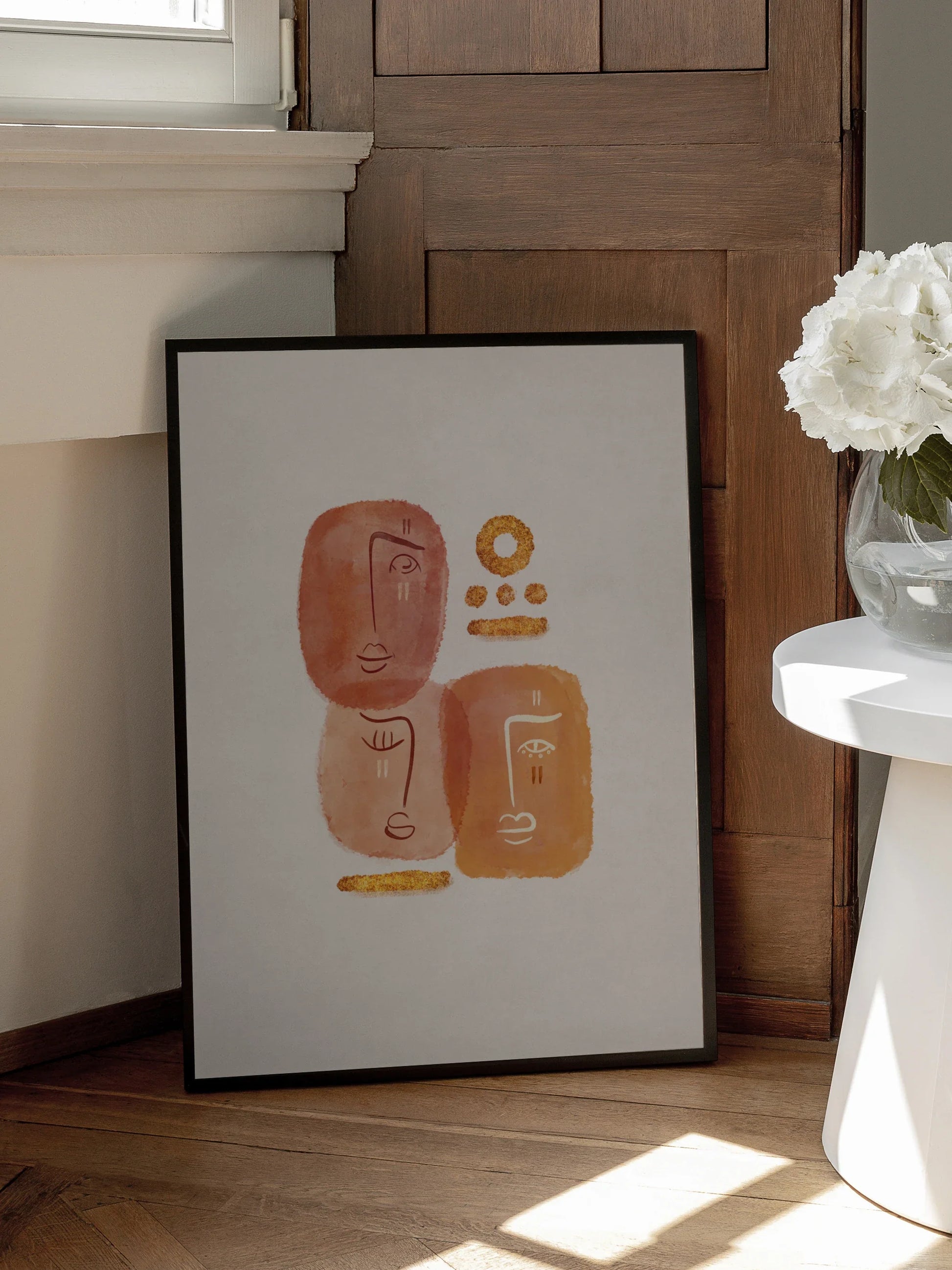 Golden Faces Poster