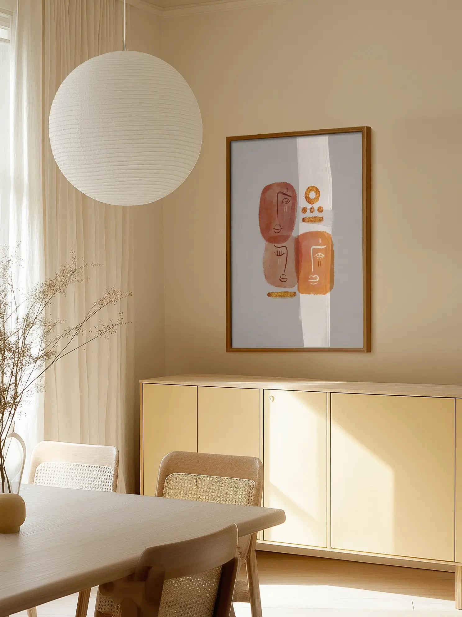 Golden Faces Poster