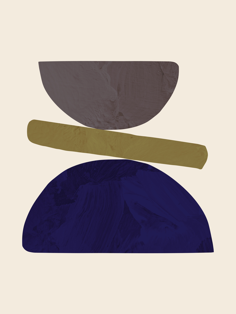Grafik Dunkelblau Poster
