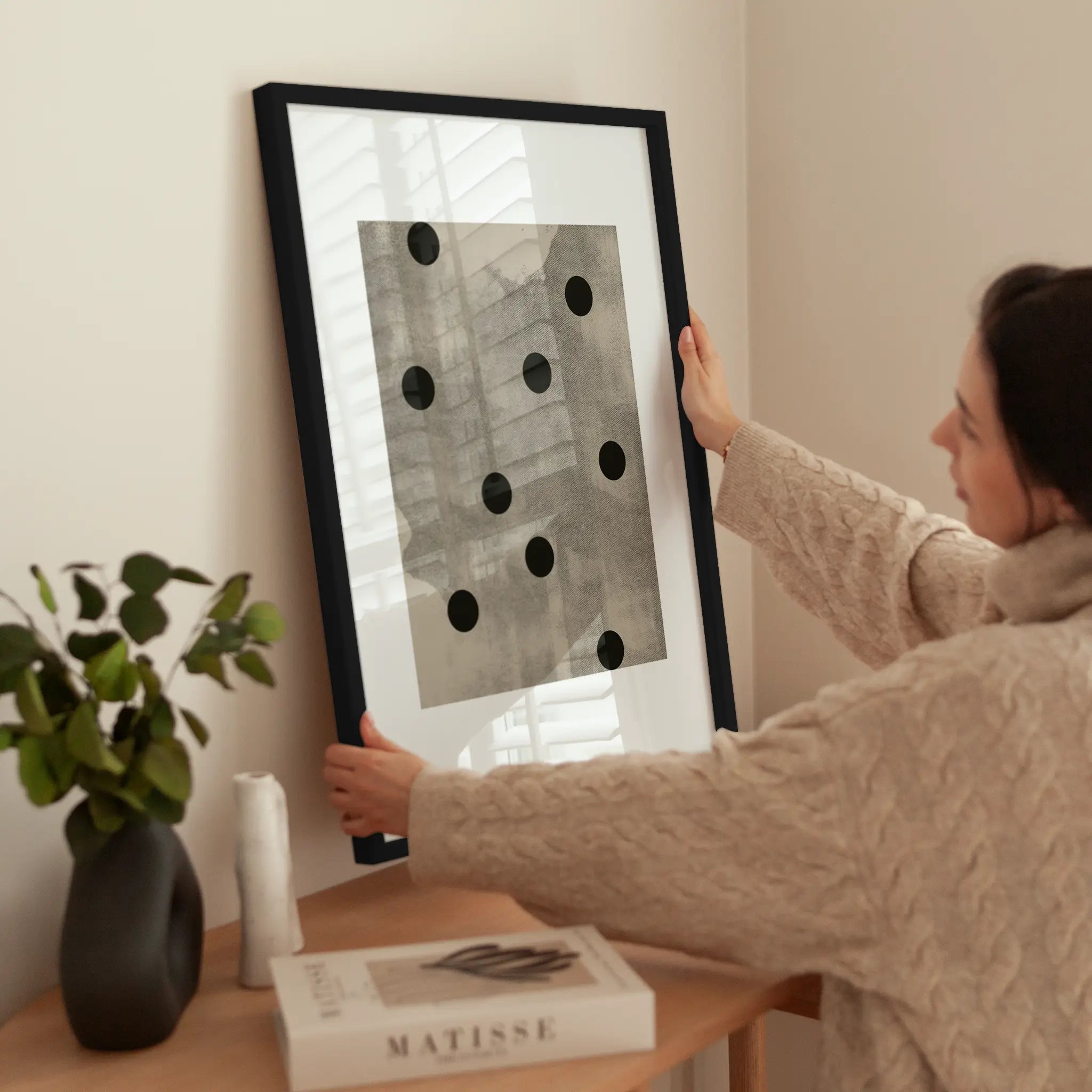 Graphic Dots wird aufgehängt